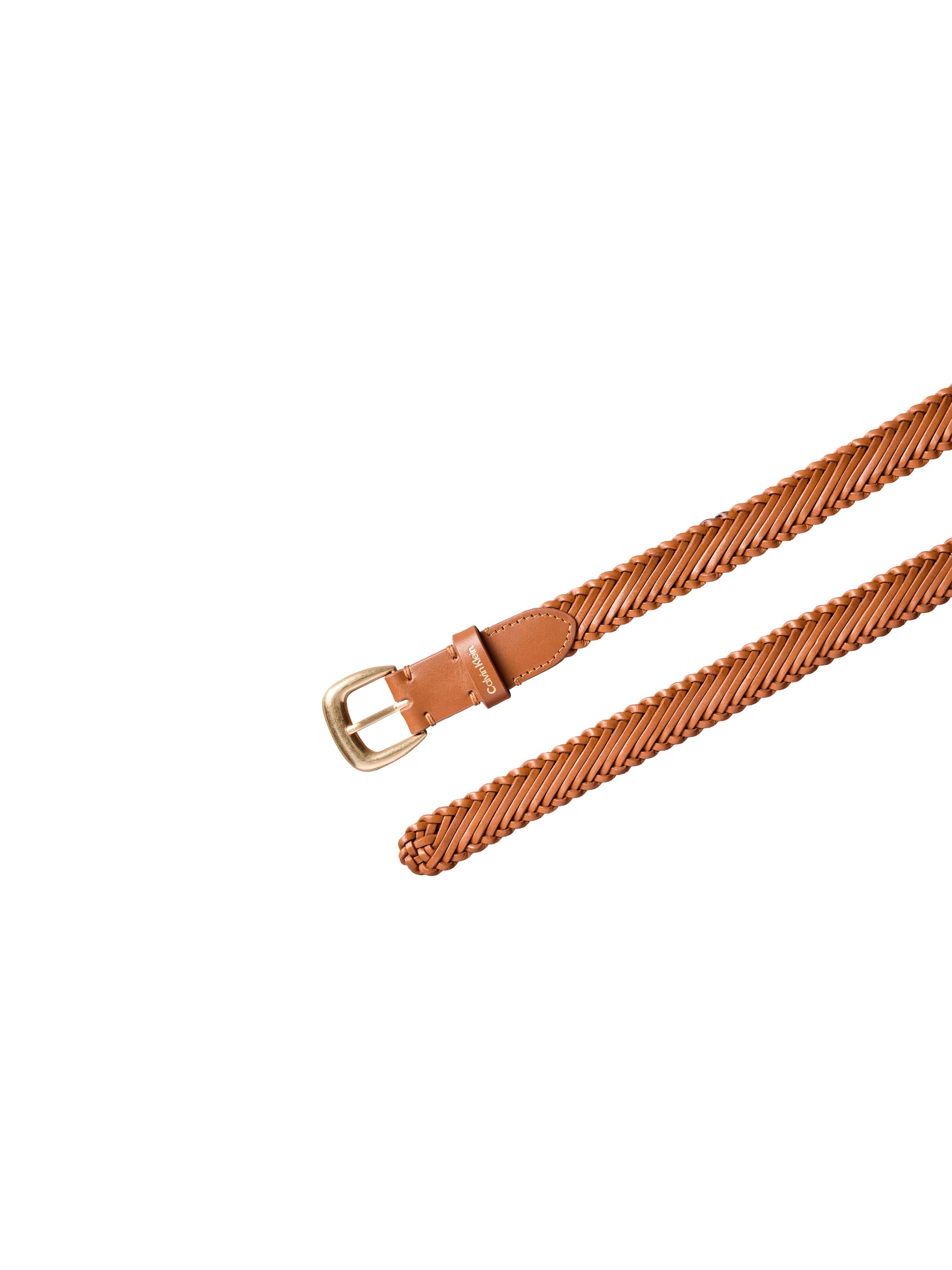 Calvin Klein Ceinture en cuir »BRAIDED LOGO BUCKLE 25MM« Grössenverstellbar mit Metallschliesse