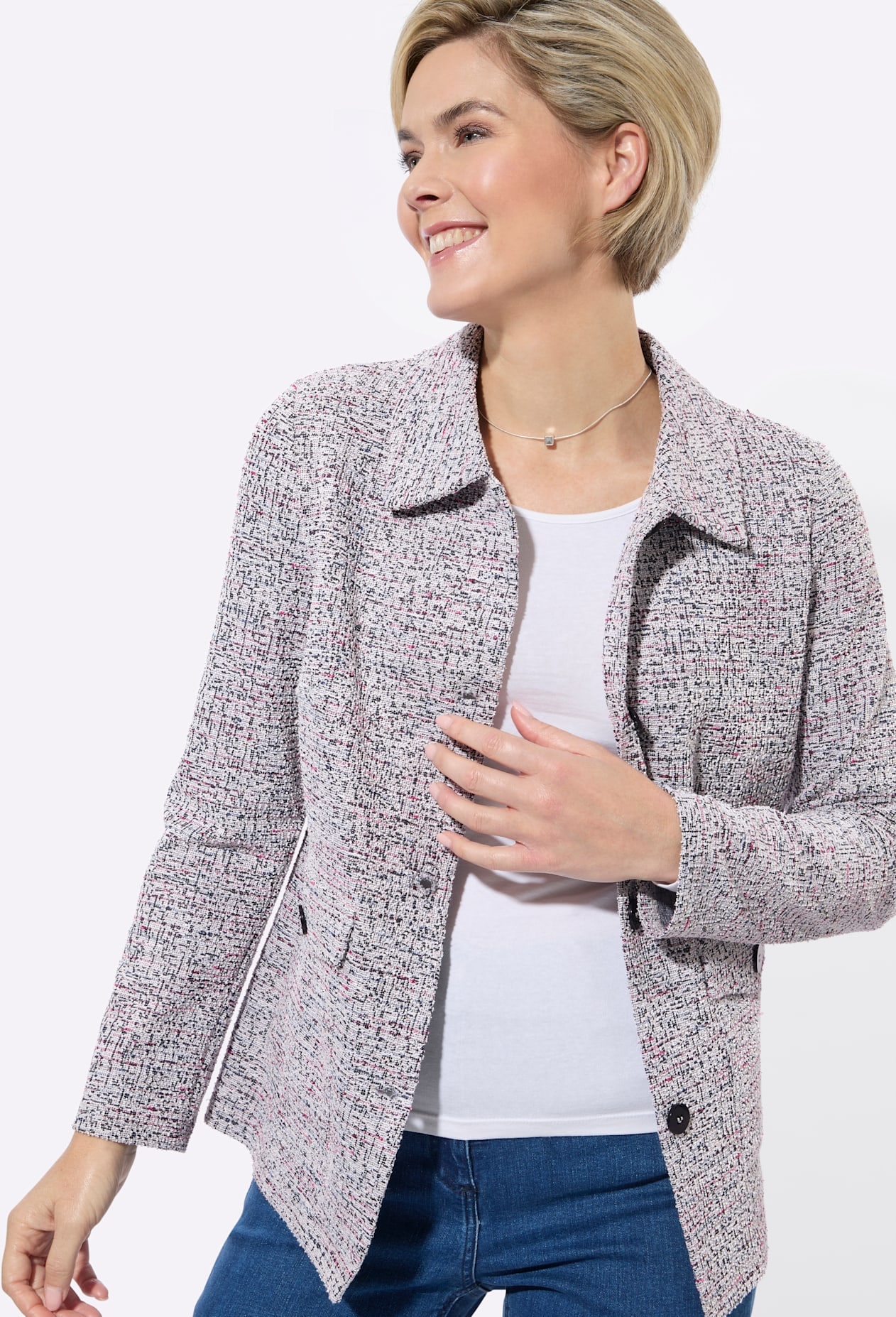Classic Basics Veste chemise »Bouclé-Jacke« 1