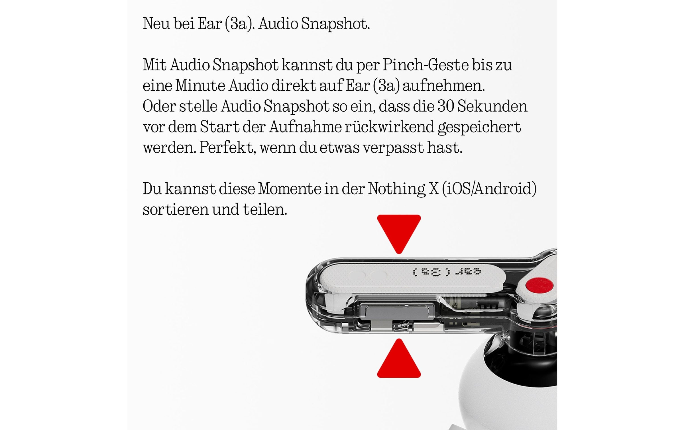   Écouteurs intra-auriculaires sans fil »Ear (3a)« Active Noise Cancelling (ANC)