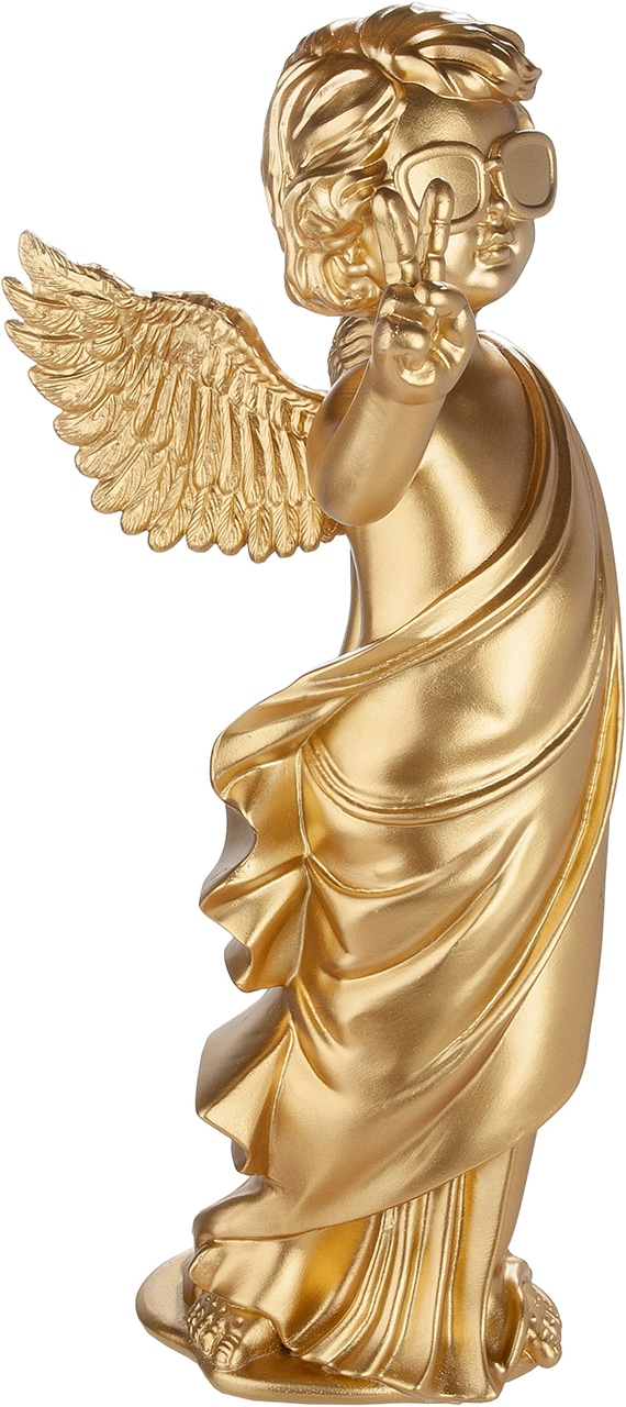 GILDE Skulptur »Figur Engel Gloria goldfarben« Engel Sonnenbrille trendige Deko witzige Figur Deko-Highlight