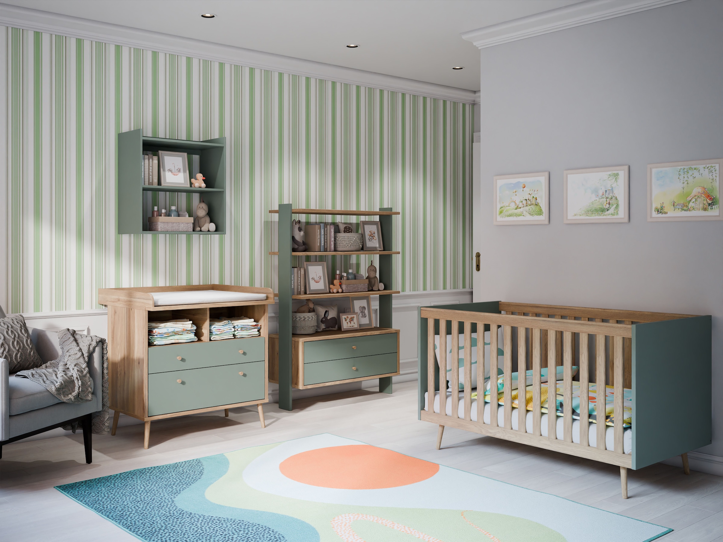 FORTE Étagère sur pied »Whenua« étagère, espace de rangement, combinaison de couleurs tendance, beaucoup d'espace et de rangement
