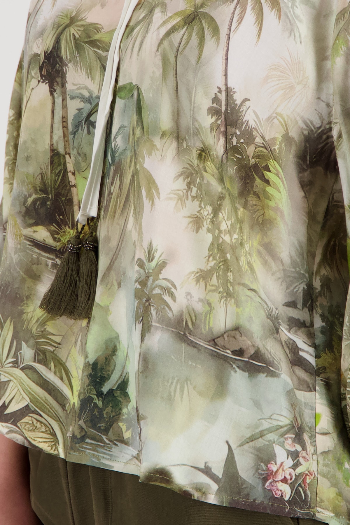 Monari Blouse à enfiler »Bluse Tropical Allover« Regular fit mit tropischem Print