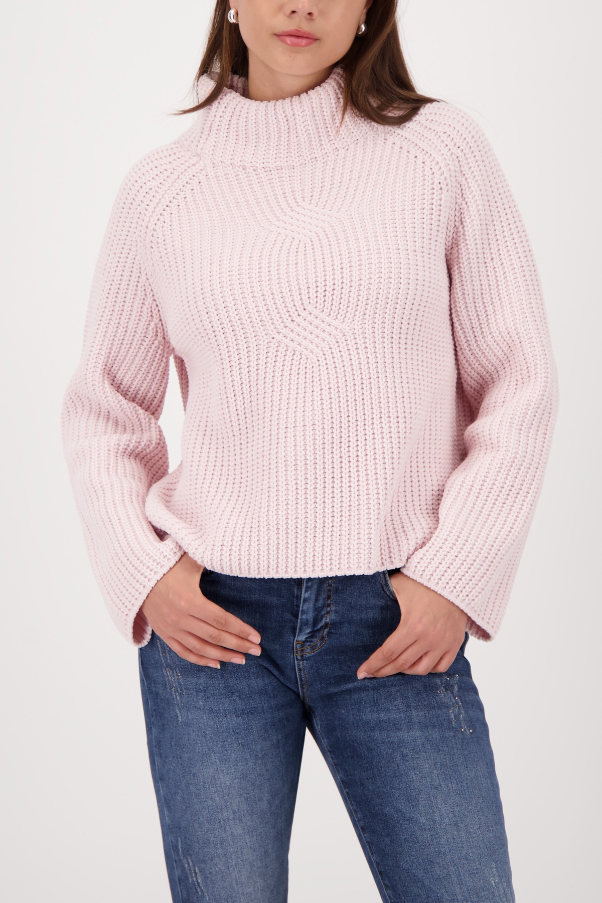 Monari Strickpullover »Pullover Basic Chenille« Regular fit mit Stehkragen