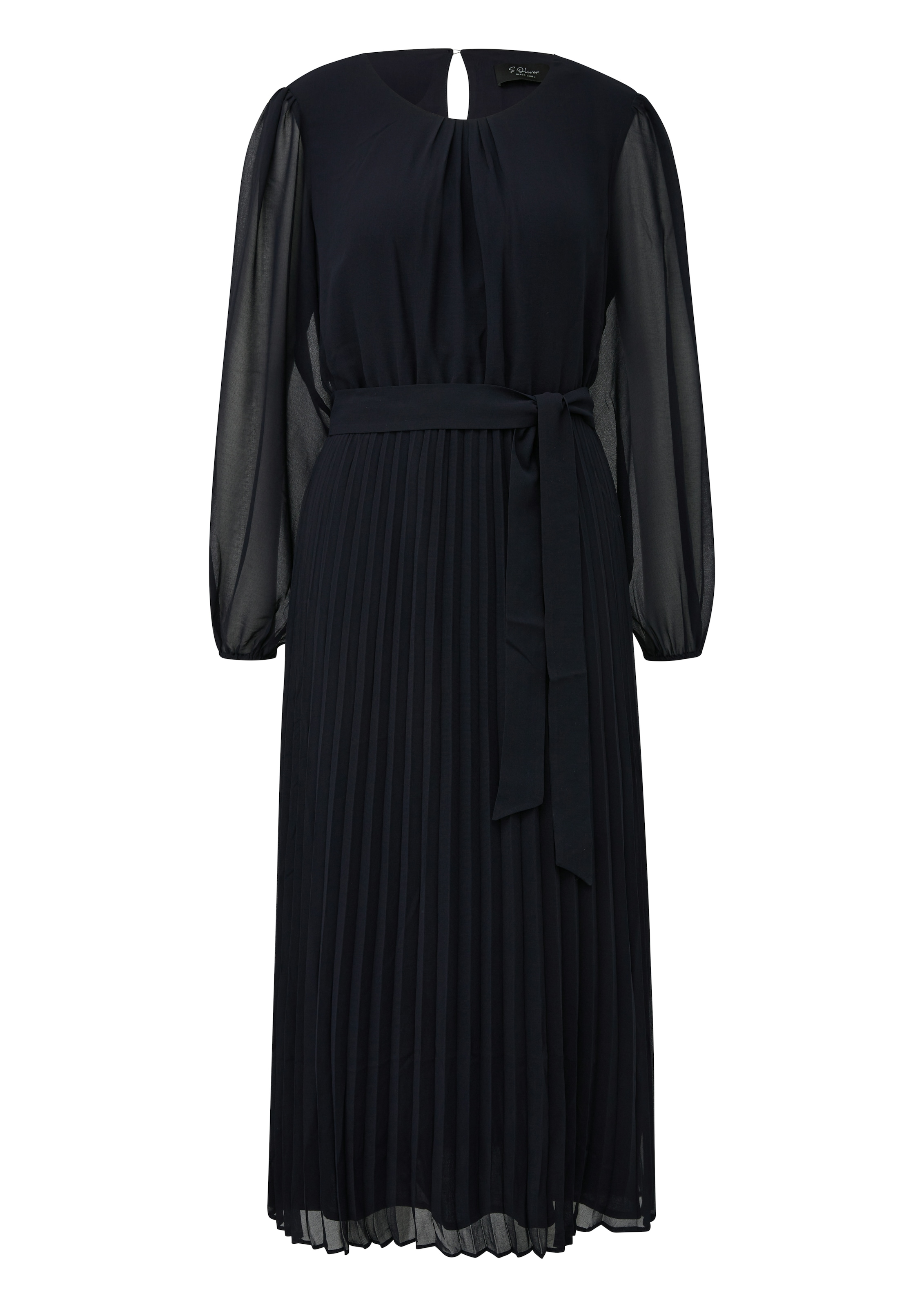 s.Oliver BLACK LABEL Robe en maille Sans poche mit seitlichem Bindegürtel