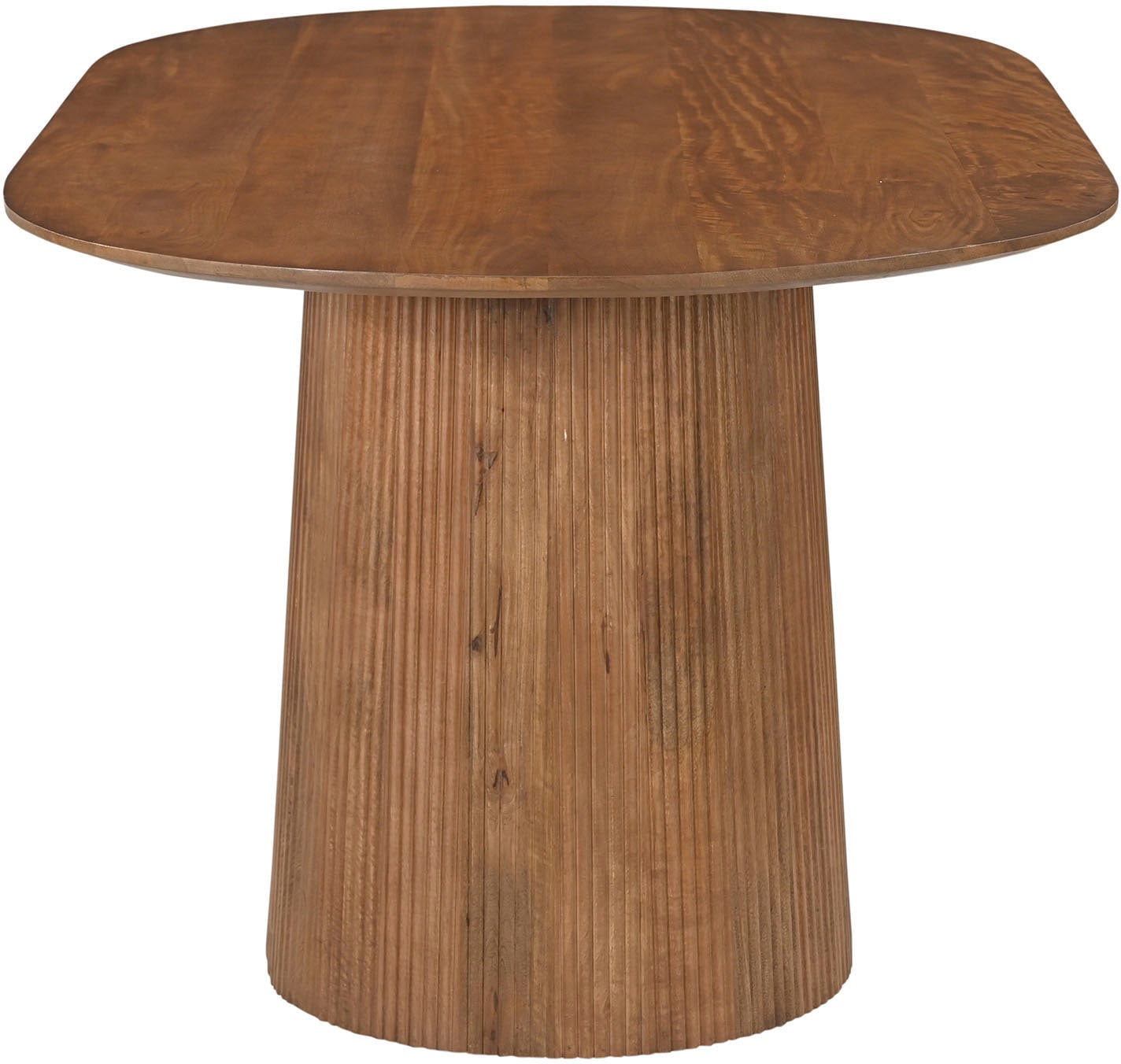 SIT Esstisch »Kapstadt oval aus Mangoholz mit Sockelfuss im Lamellendesign« Moderner Lamellen-Sockel & ovale Tischplatte aus Mangoholz