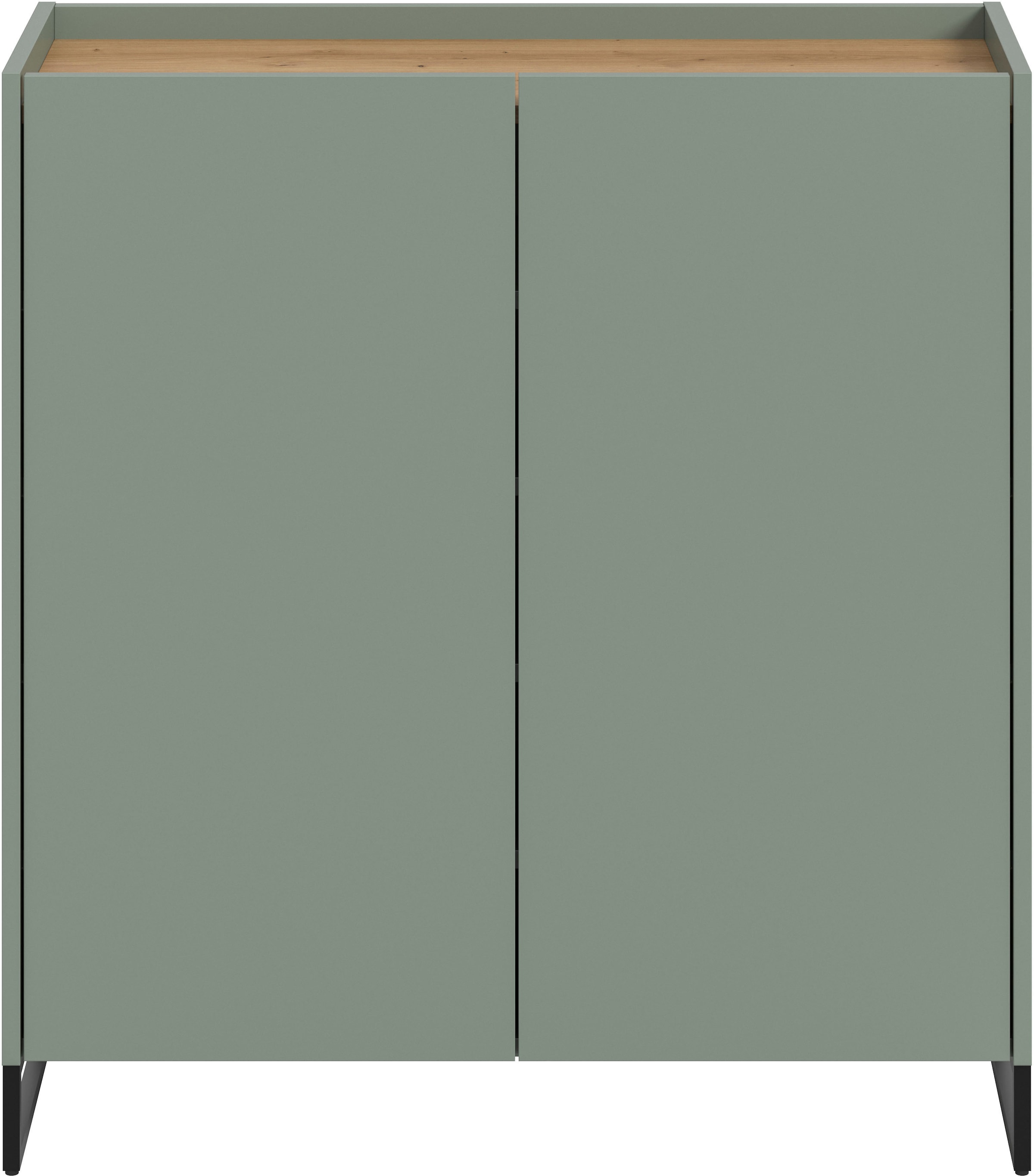 Home affaire Schuhschrank »EVRID, Breite 90cm, 2 Türen, 5 Einlegeböden, inkl. Metall-Kufenfüsse« individuell mit anderen Artikel der Serie EVRID erweiterbar, 1 Stk. tlg. Schuhkommode, Kommode, Sideboard, Garderobenschrank, Flurkommode