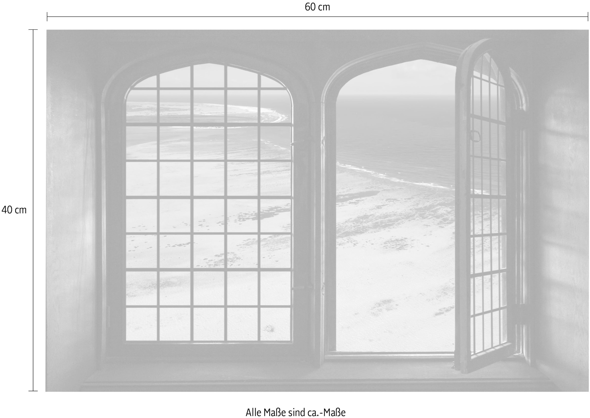 queence Autocollants muraux »Südsee« Wandsticker, Wandbild, selbstklebend, 3D, Fenster