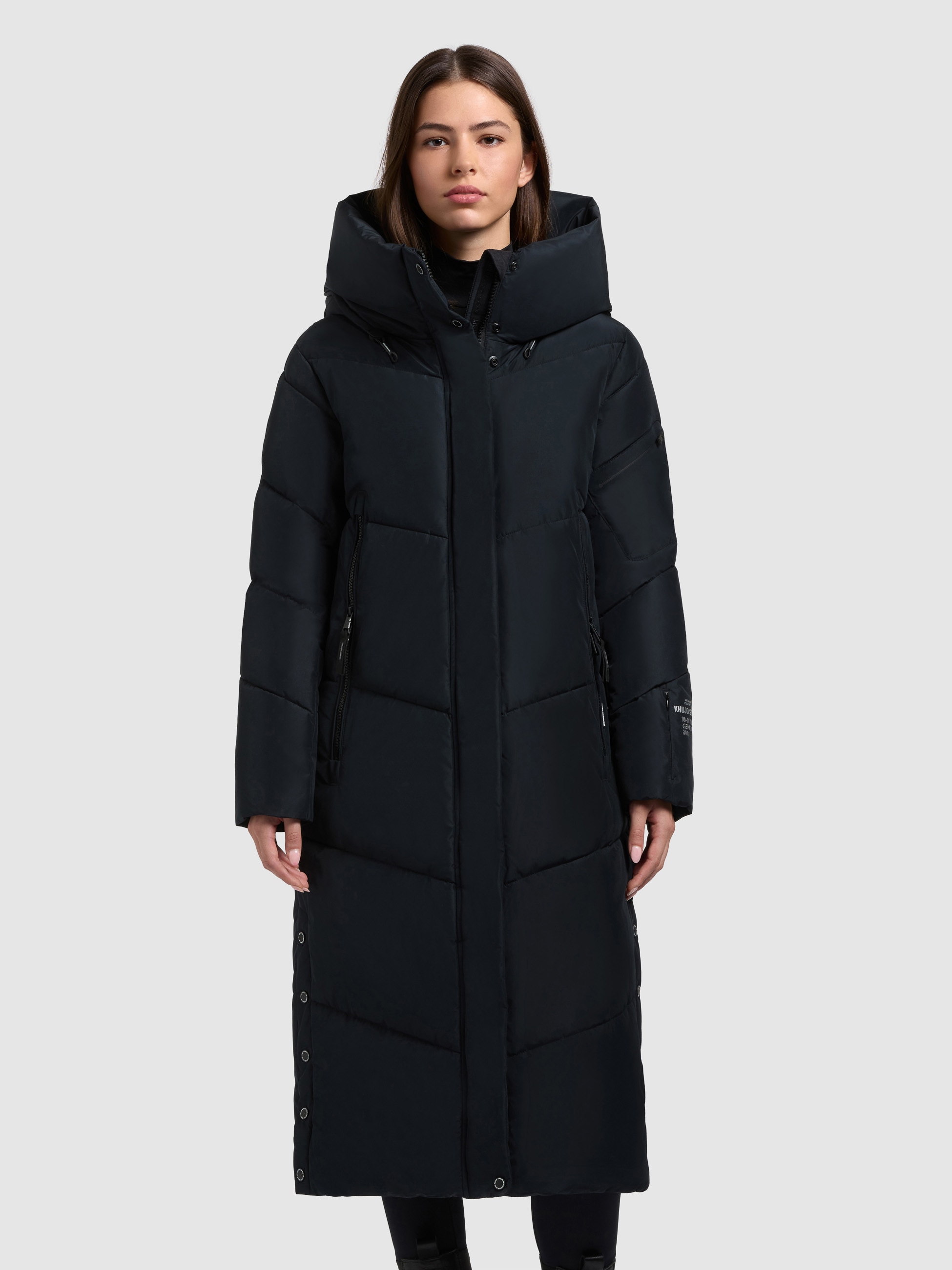 khujo Steppmantel »PULSET MATT« grosse Kapuze, Reissverschlusstaschen