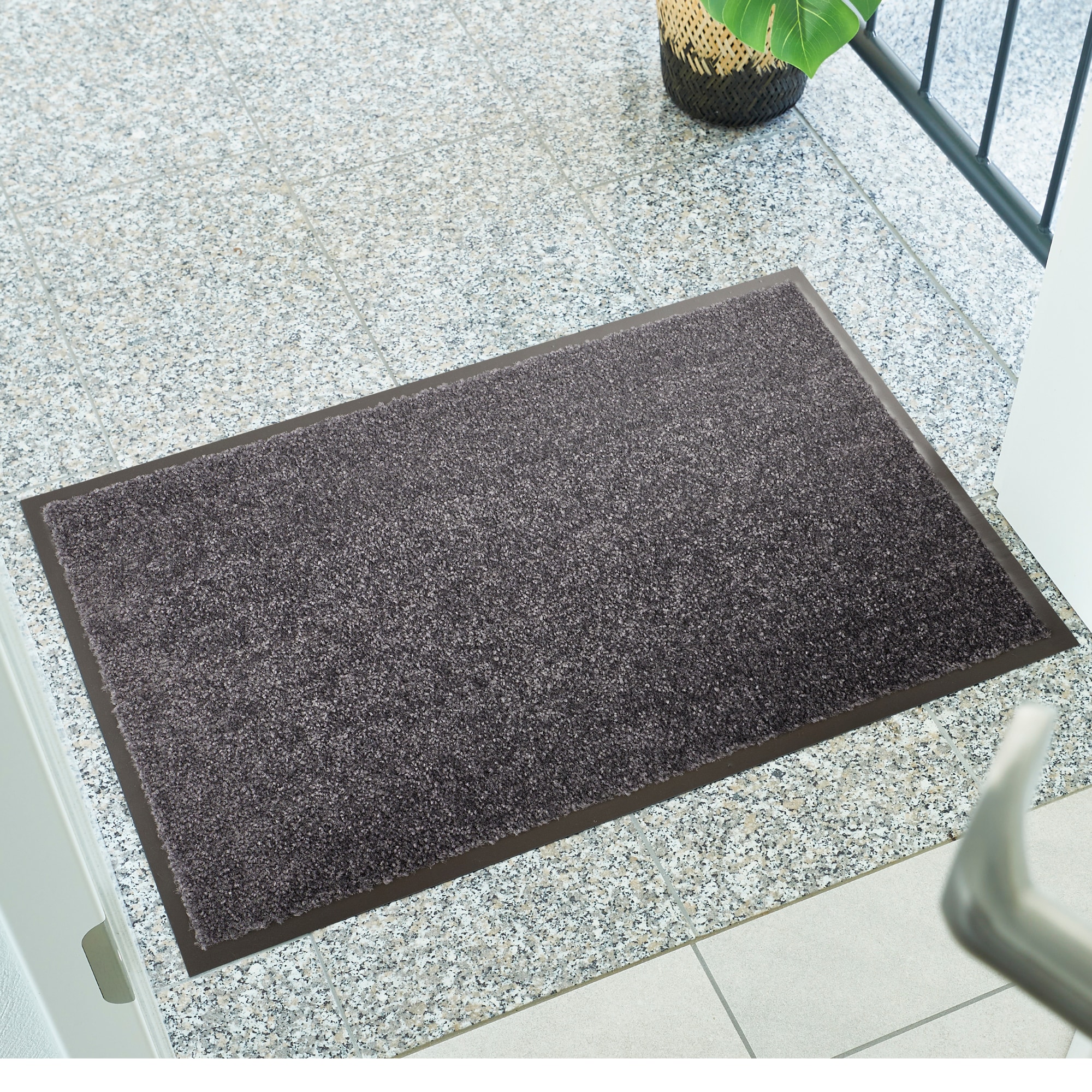 Andiamo Tapis de sol »Super Wash & Clean, Made in Belgium« Rectangulaire 7 mm Höhe Schmutzfangmatte, Uni Farben, rutschhemmend, waschbar