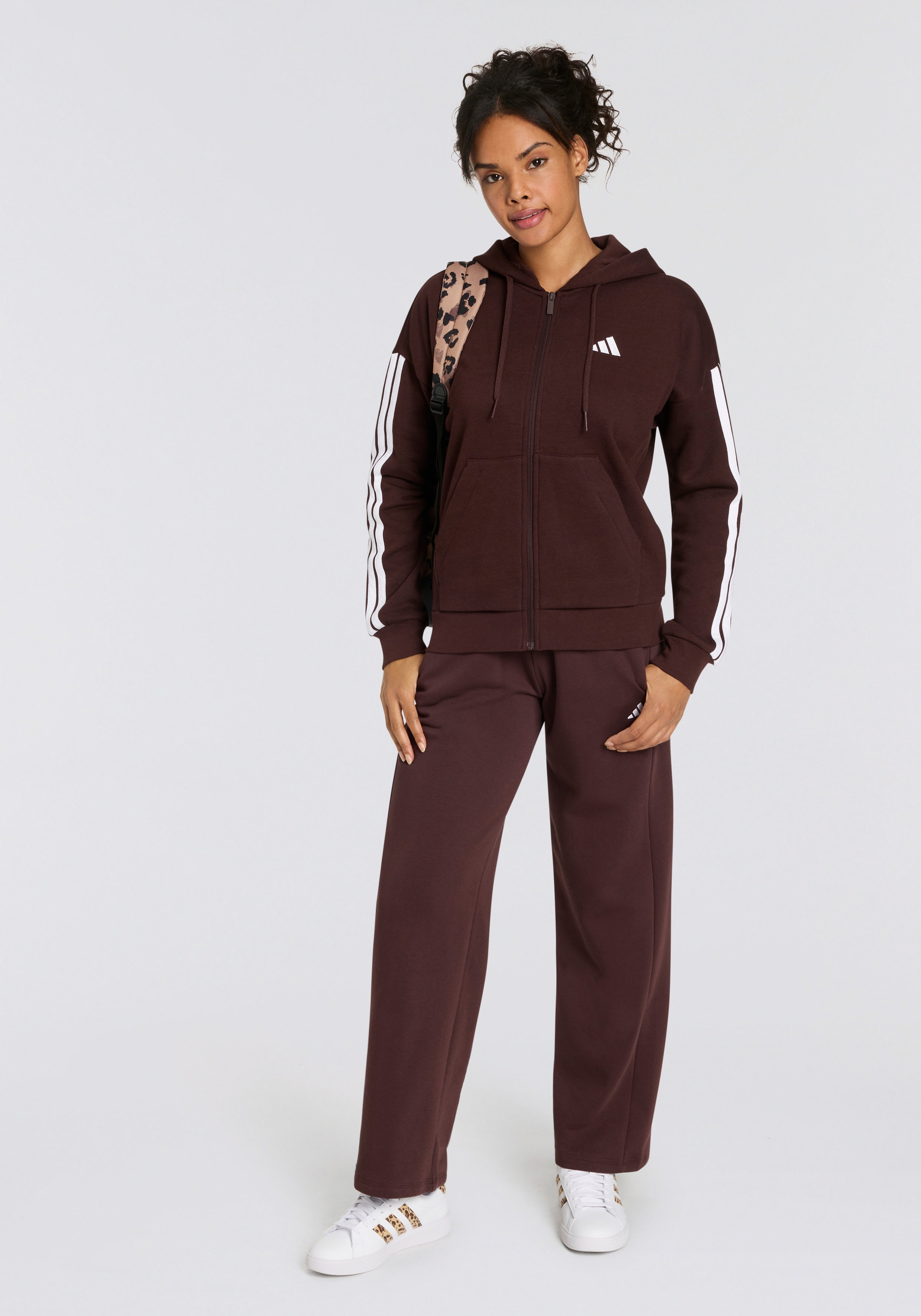 adidas Sportswear Sweat à capuche »ESSENTIALS 3-STREIFEN FULL-ZIP FLEECE«
