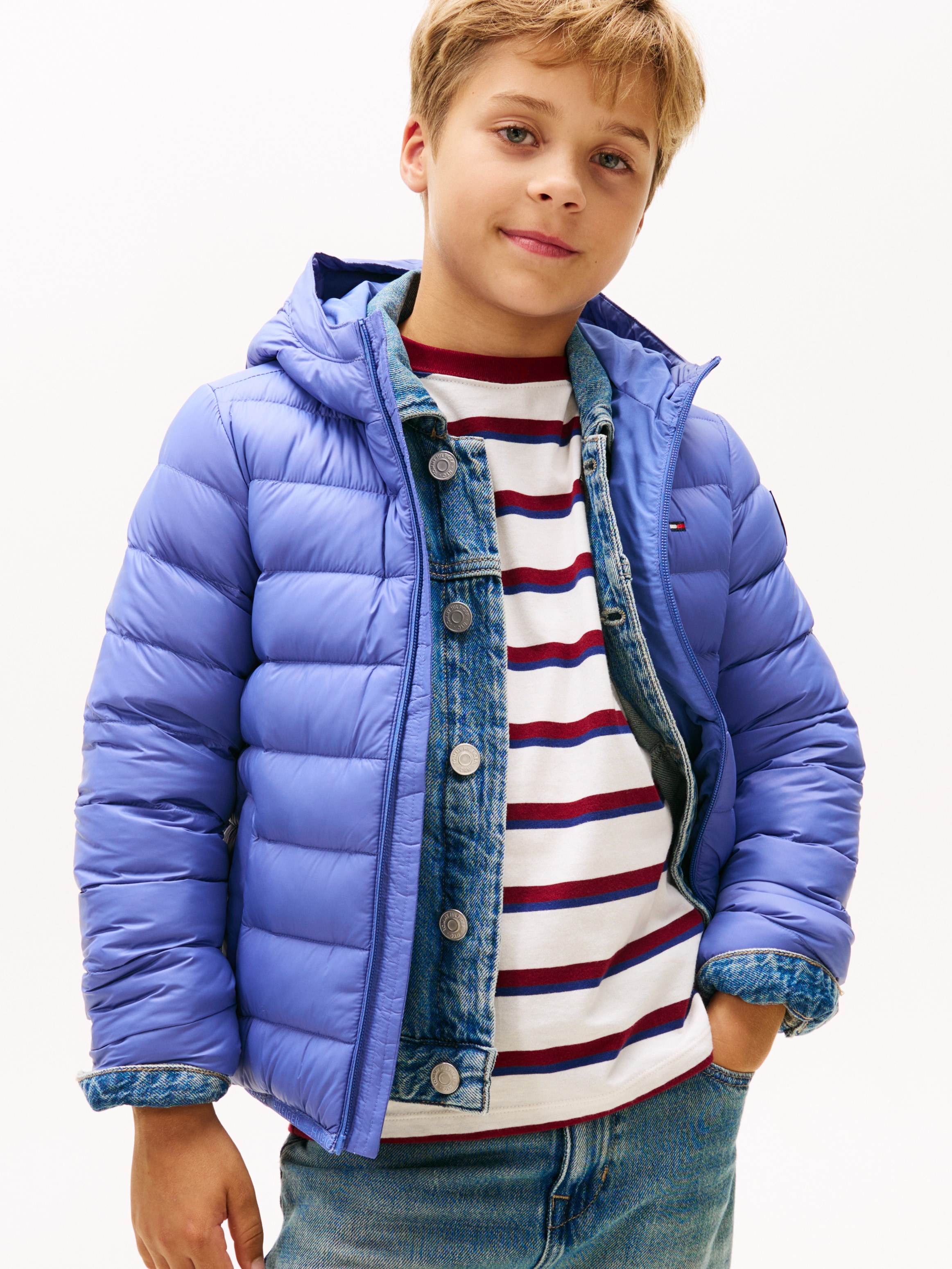 Tommy Hilfiger Veste matelassée »U LIGHT DOWN HOODED JACKET« mit Kapuze Kinder bis 16 Jahre