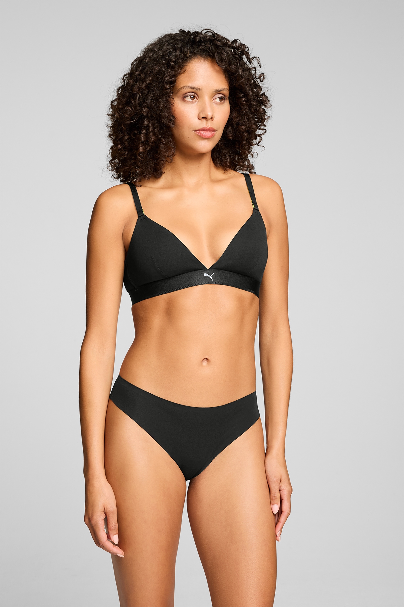 PUMA Soutien-gorge sans armatures »PUMA WOMEN COTTON TRIANGLE BRALETTE« herausnehmbare gepolsterte Cups für anpassungsfähigen Look