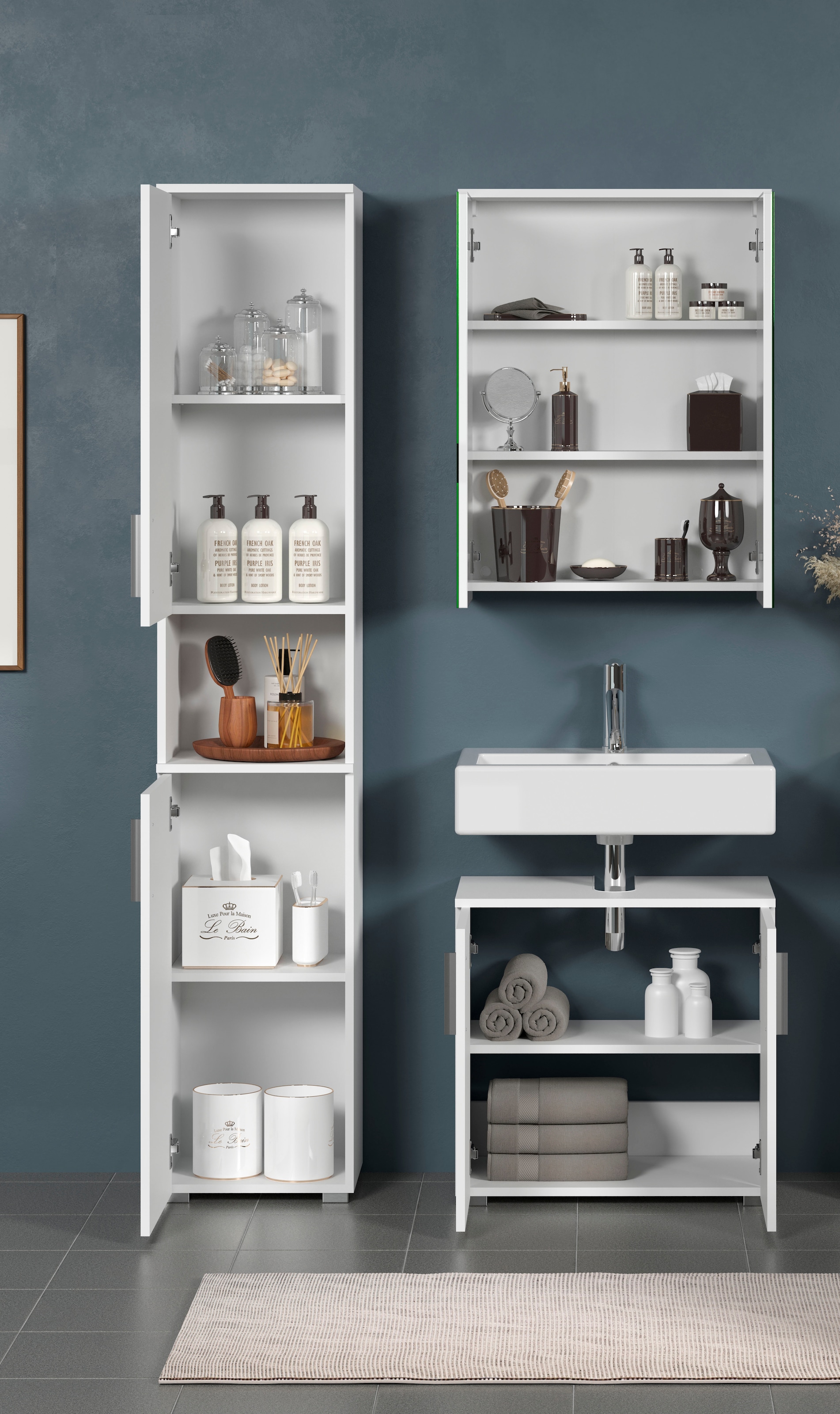 welltime Badezimmer-Set »Prag« Set, 3 Stk. tlg.