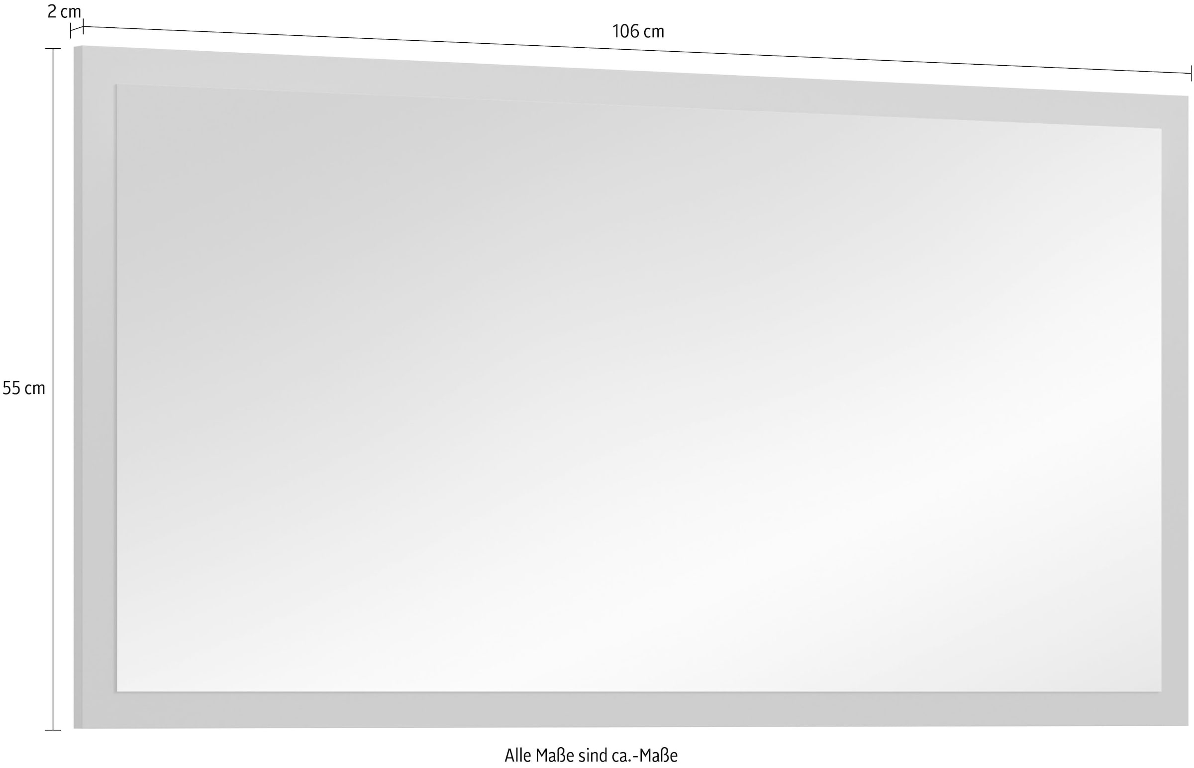 Home affaire Spiegel »TATIO,106x55x2 cm, grosse Spiegelfläche« Garderobenspiegel, Flurspiegel