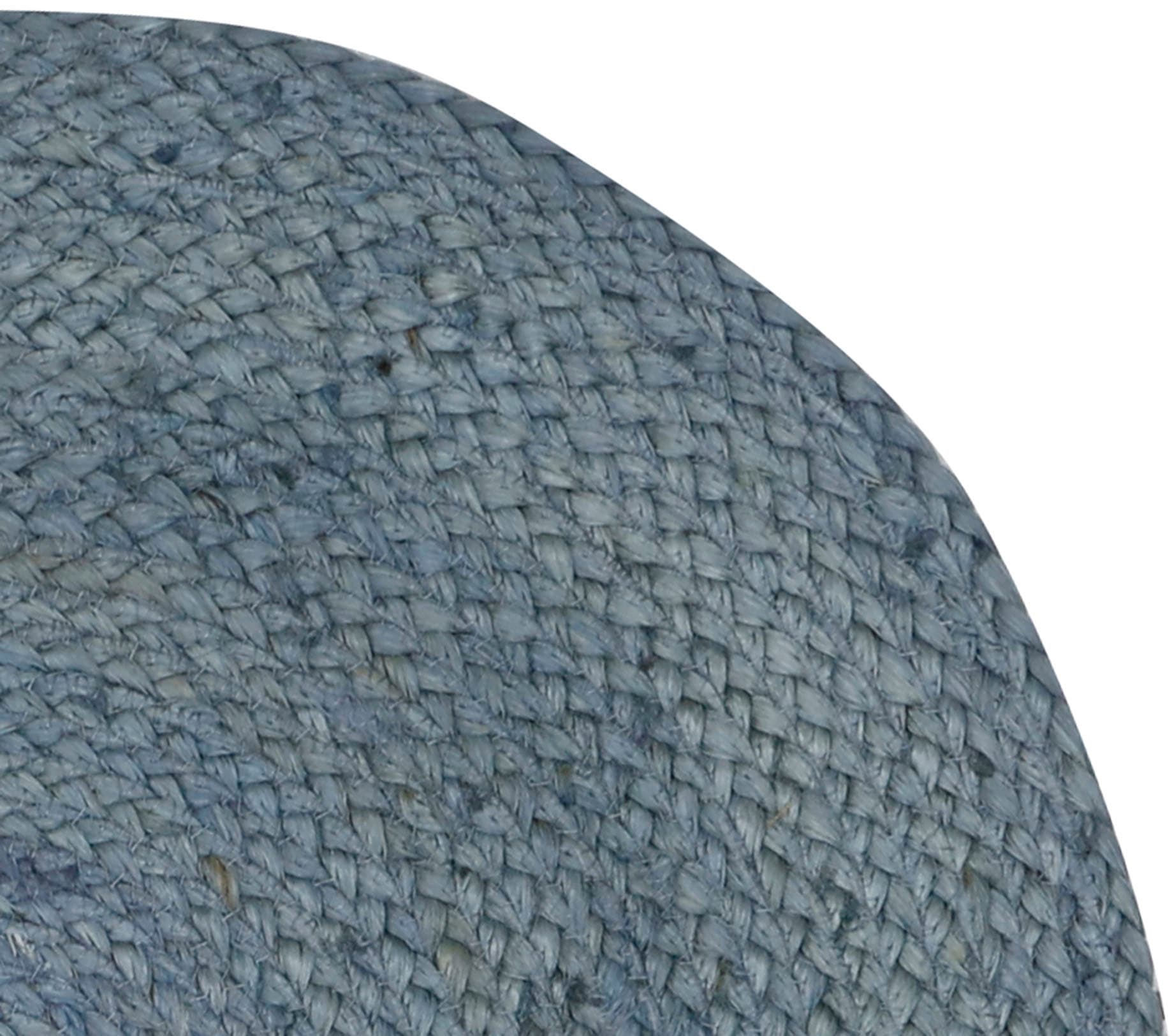 carpetfine Teppich »Alia Juteteppich« wolkenförmig 10 mm Höhe handgewebt aus Jute, Naturteppich, Sonderform blau, Boho Style, uni