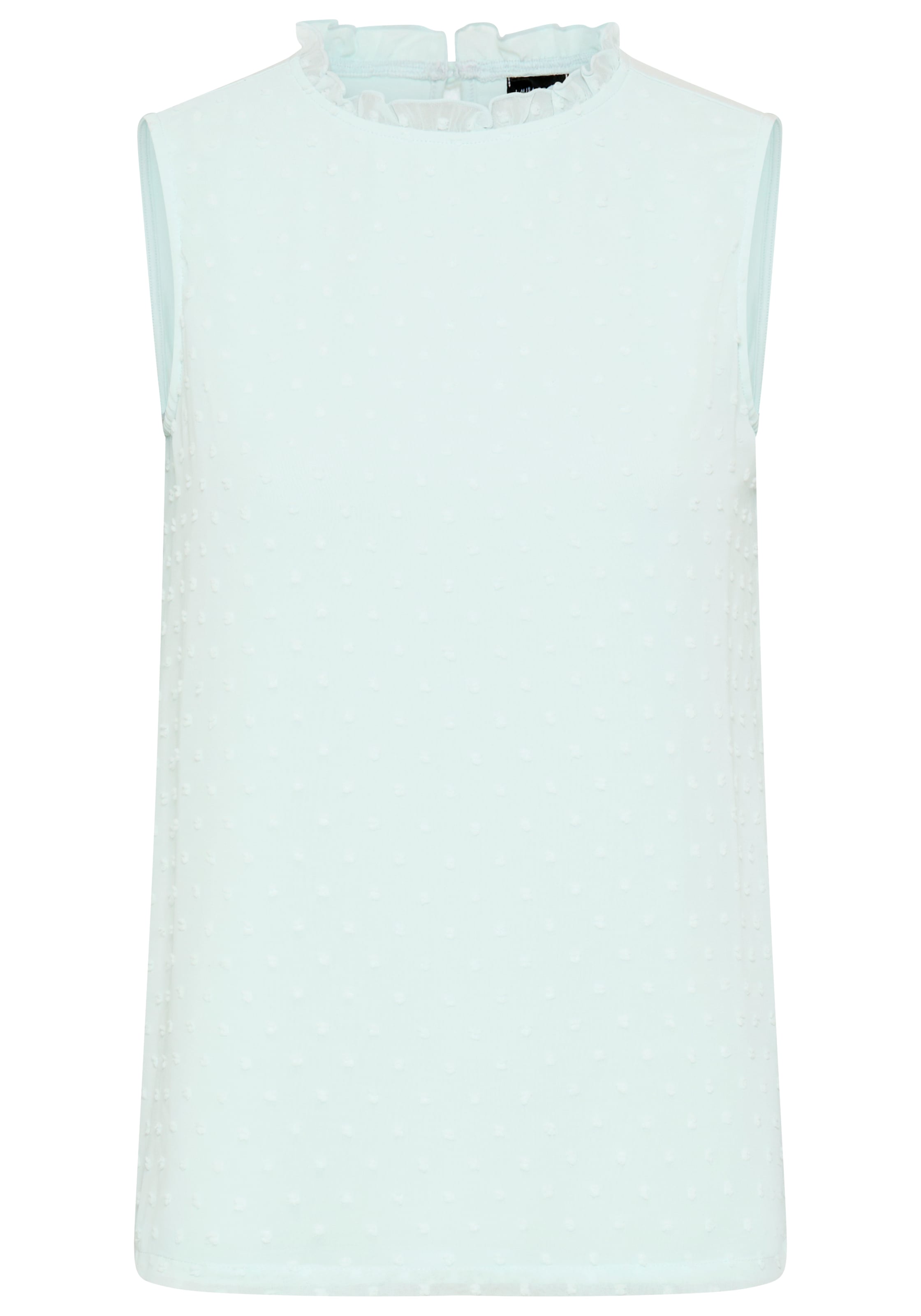 Laura Scott Blouse en mousseline mit Rüschen-Applikationen und gepunktetem Chiffon