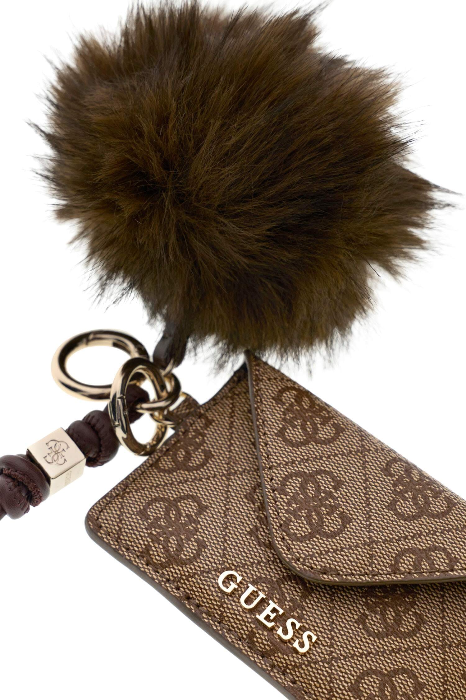 Guess Porte-clés »YVONNE LOGO KEYRING« Breloque pour sac, breloque avec pompon