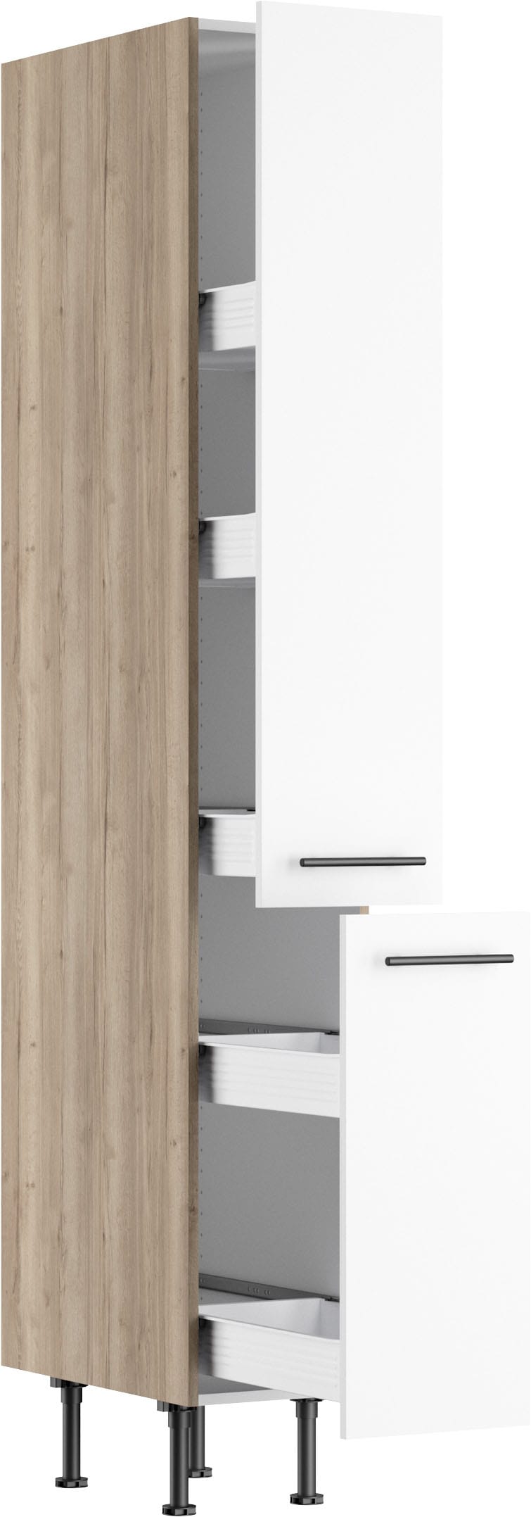 OPTIFIT Apothekerschrank Breite 30 cm, mit 2 Auszügen, höhenverstellbare Füsse