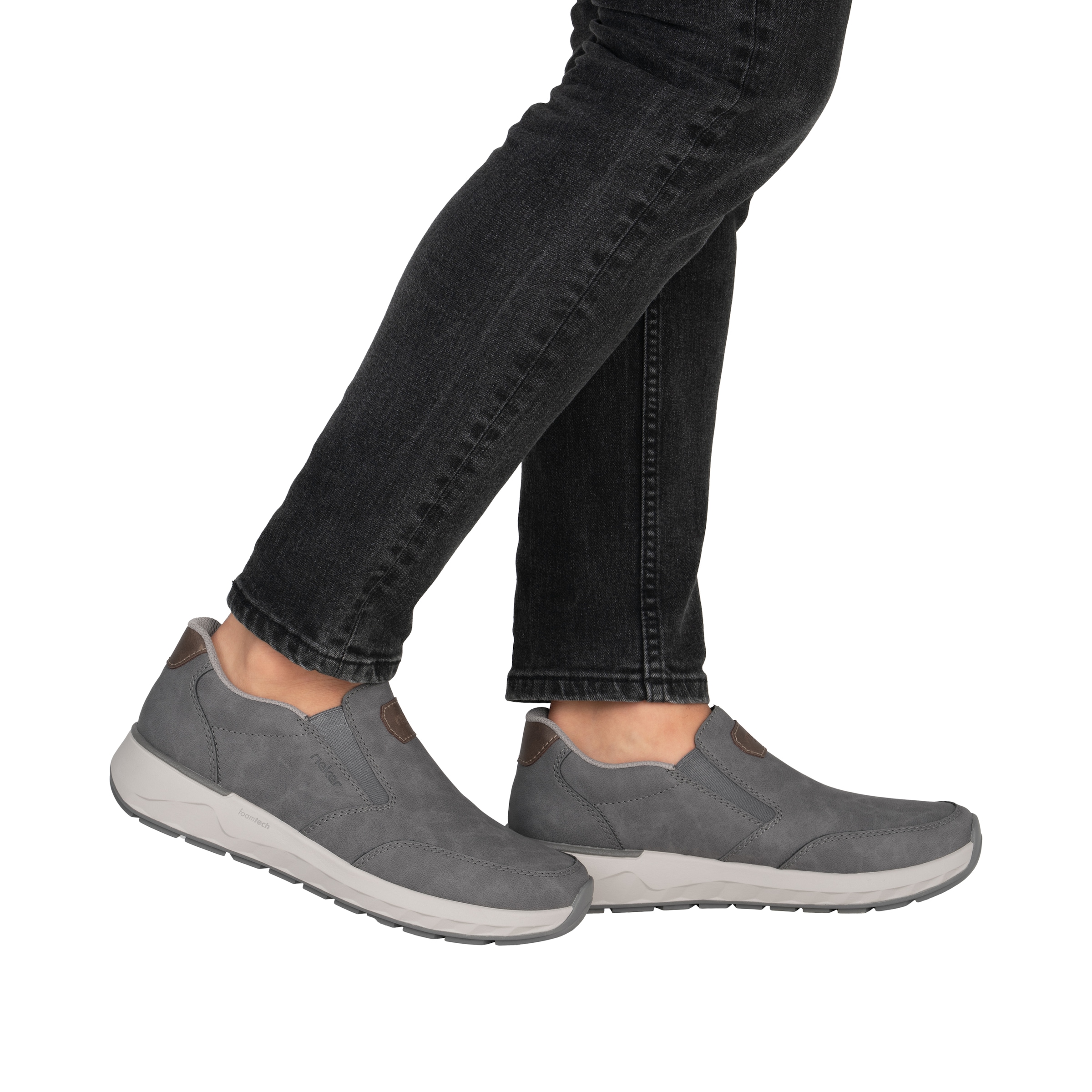 Rieker Baskets slip-on  slipper, chaussure à enfiler, sneaker décontracté, chaussure basse avec inserts stretch
