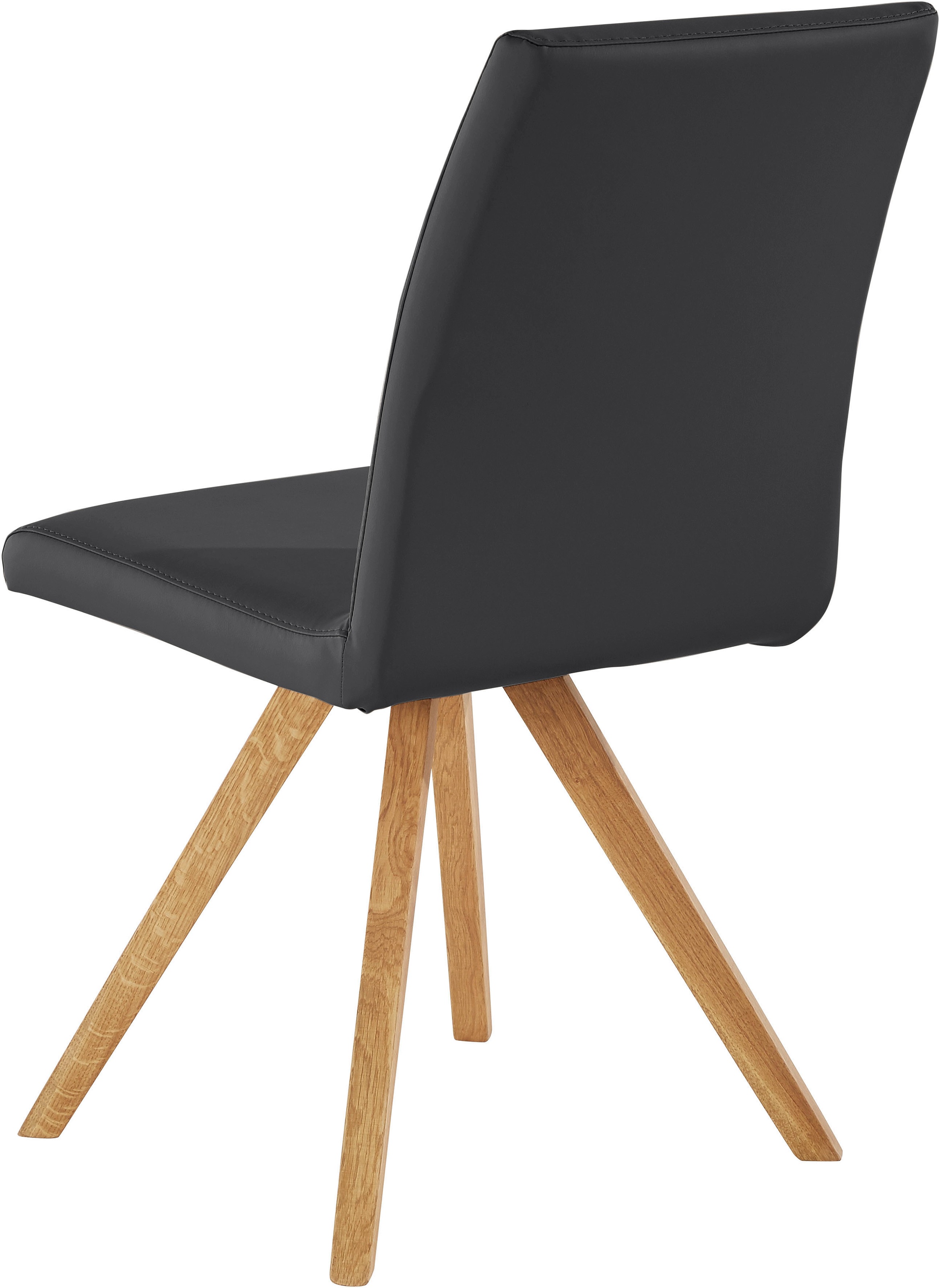 Home affaire Schalenstuhl »Rio« (Set) 2 Stk.Bezug in Kunstleder oder Strukturstoff und das Gestell ist Eiche geölt