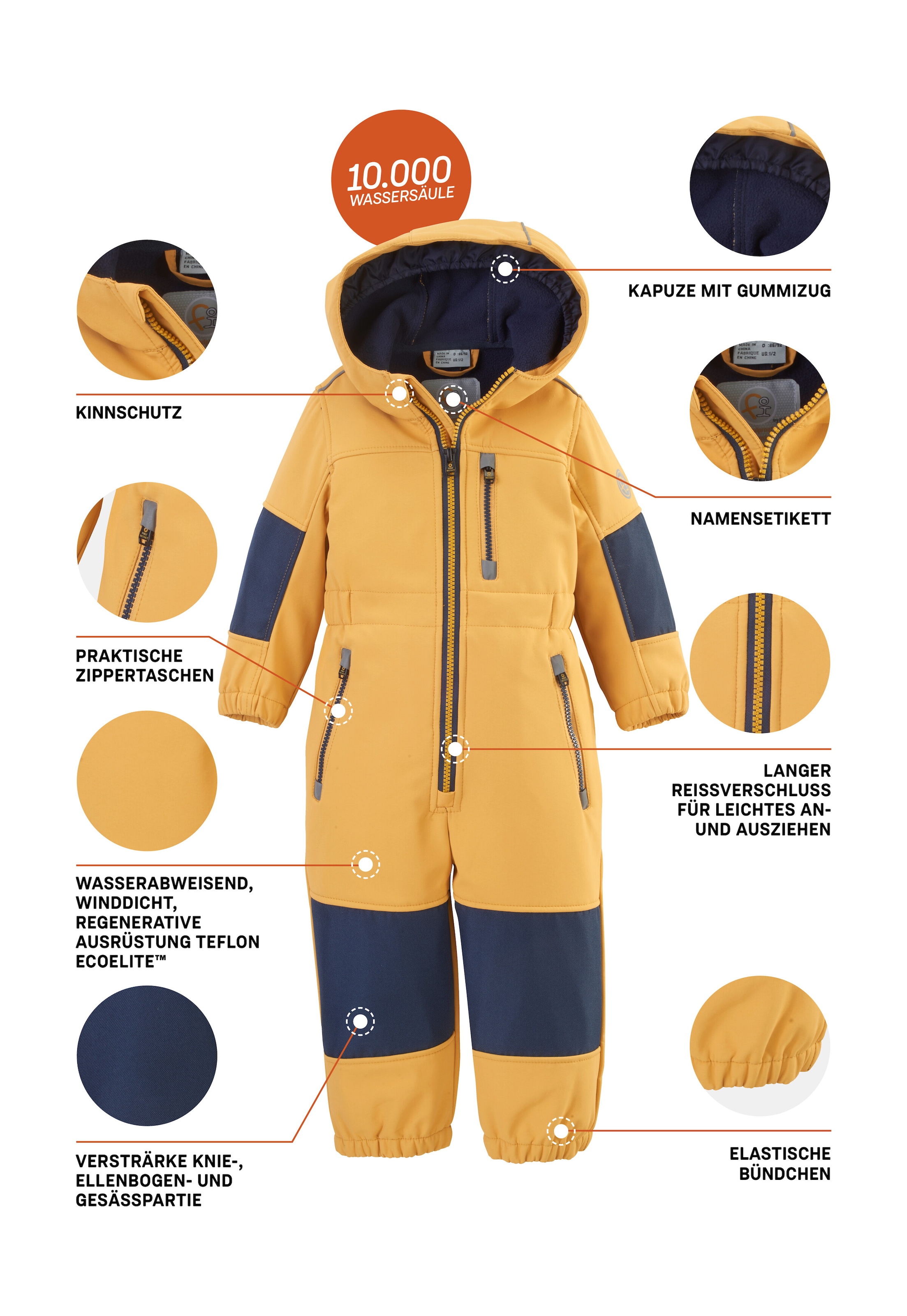 first instinct by killtec Combinaison »FIOW 35 MNS ONPC« Softshellanzug mit Fleece Innen, wasserabweisend, winddicht