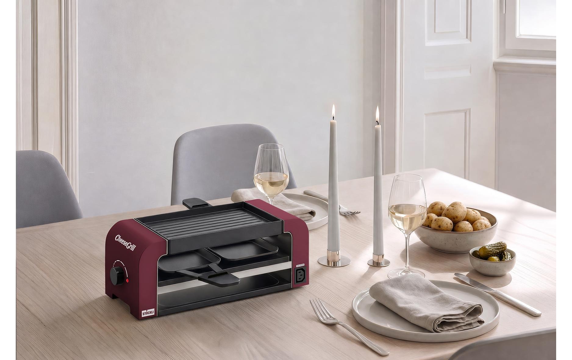 Stöckli Raclette »CheeseGrill 2 Connect 2 Personen, Merlot Red«