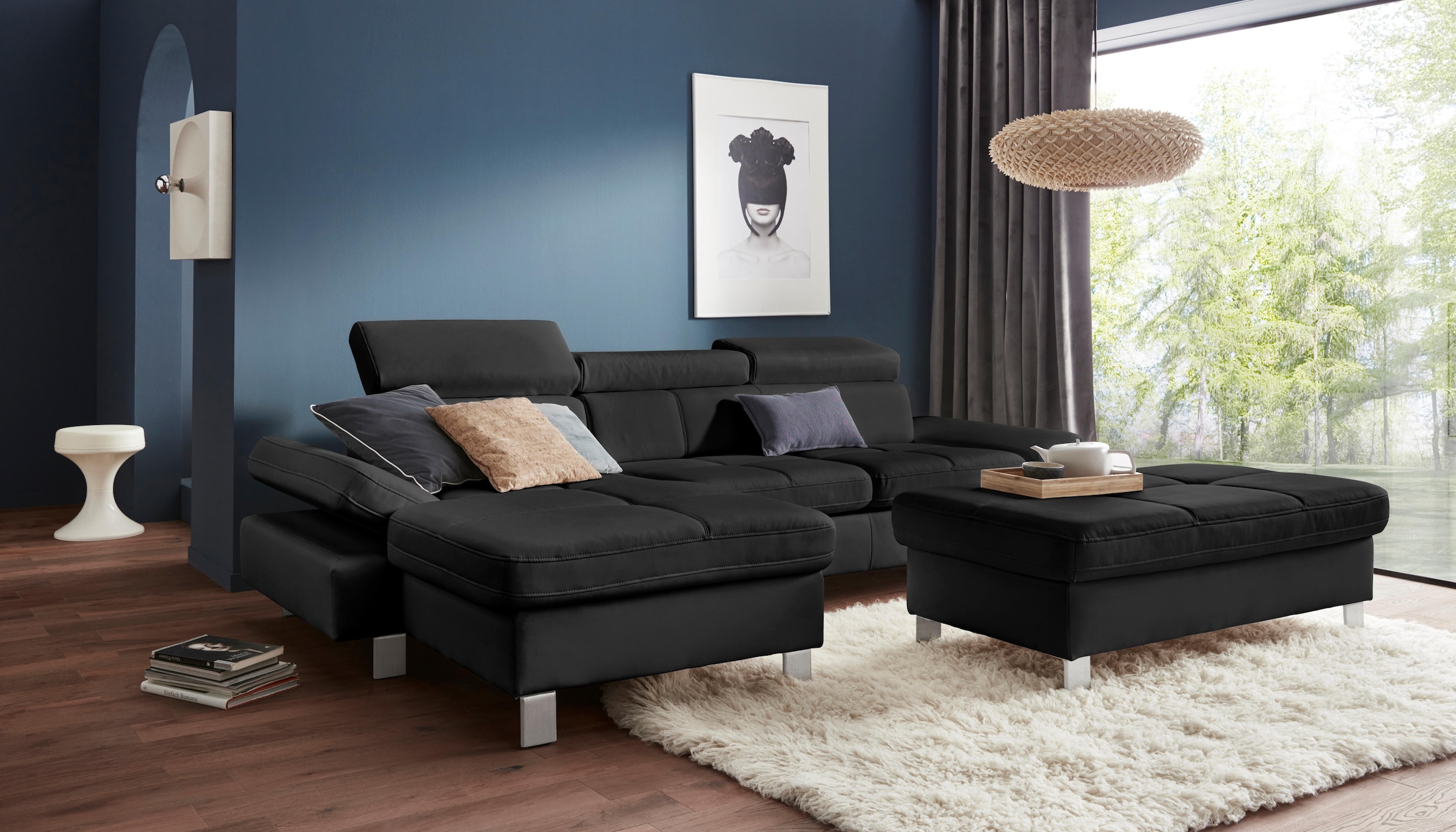 exxpo - sofa fashion Tabouret »Fiji Bankhocker mit Staufach unter der Sitzfläche« elegant modern mit toller Detailverarbeitung
