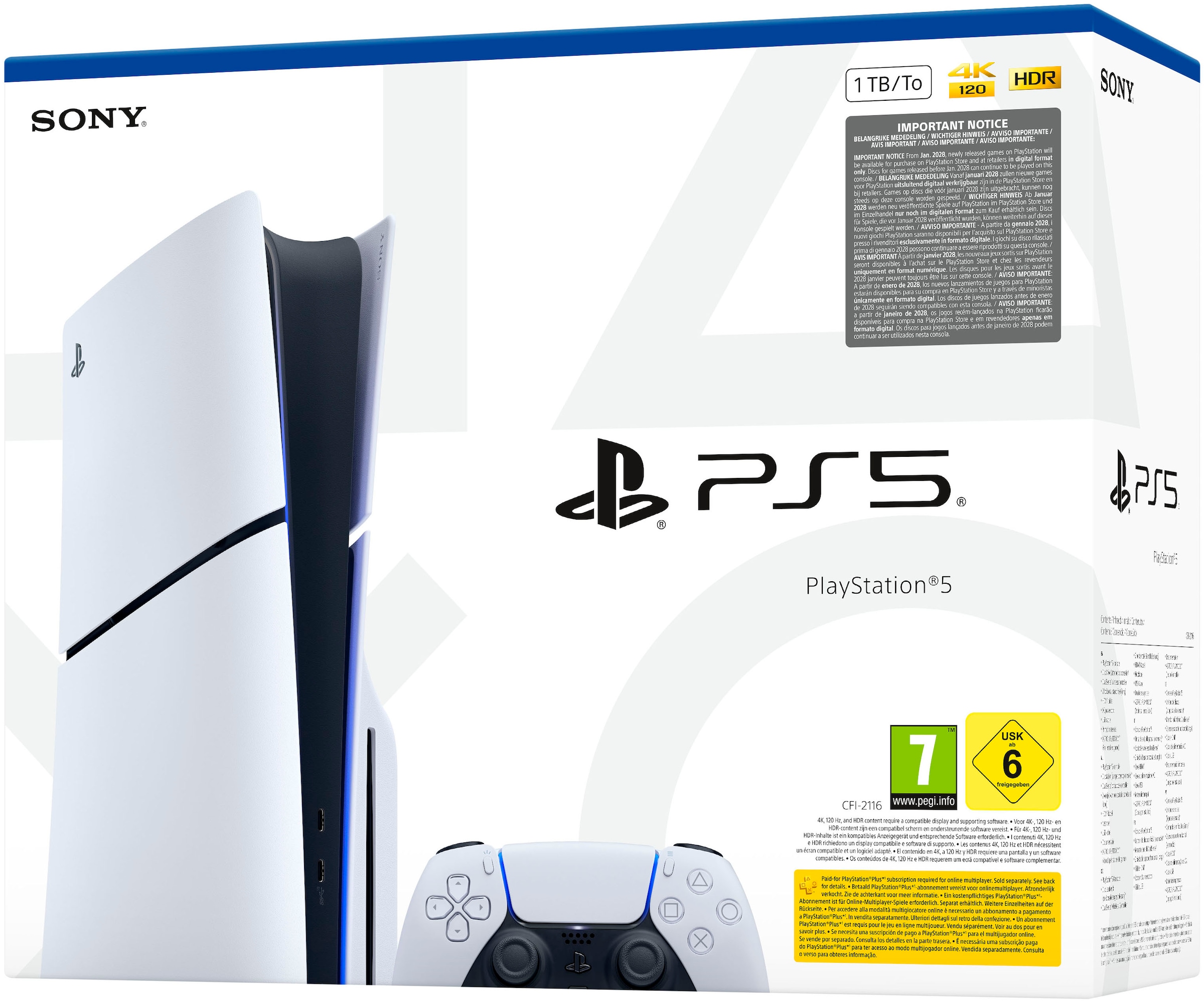 PlayStation 5 Set de consoles »PS5 Disk Edition (Slim) inkl. Assassin’s Creed Black Flag Resynced« 1.000 Go 1 To