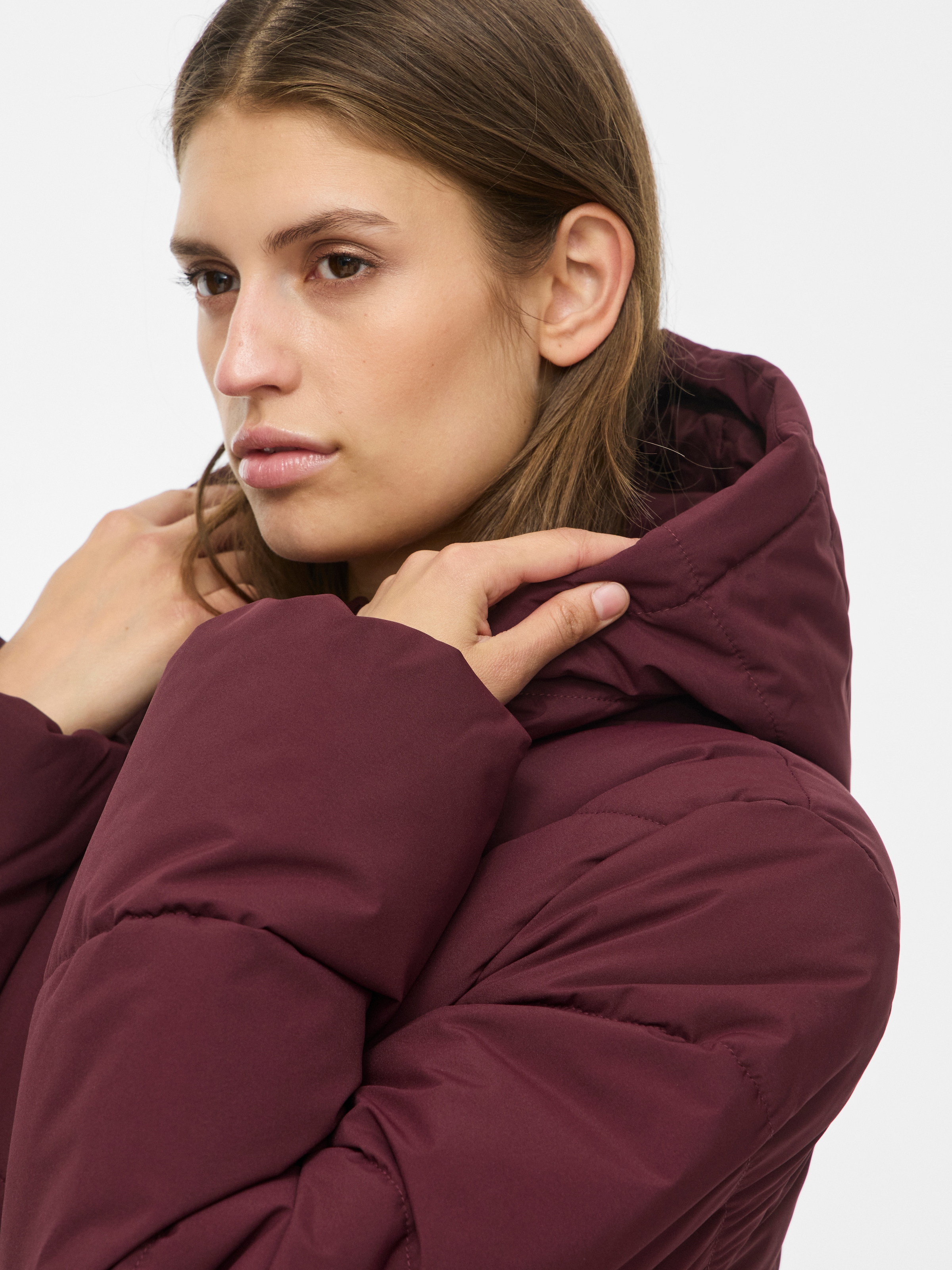 Vila Manteau matelassé »VILAVENDER L/S HOOD PUFFER/TB/RK« Kunstfaser