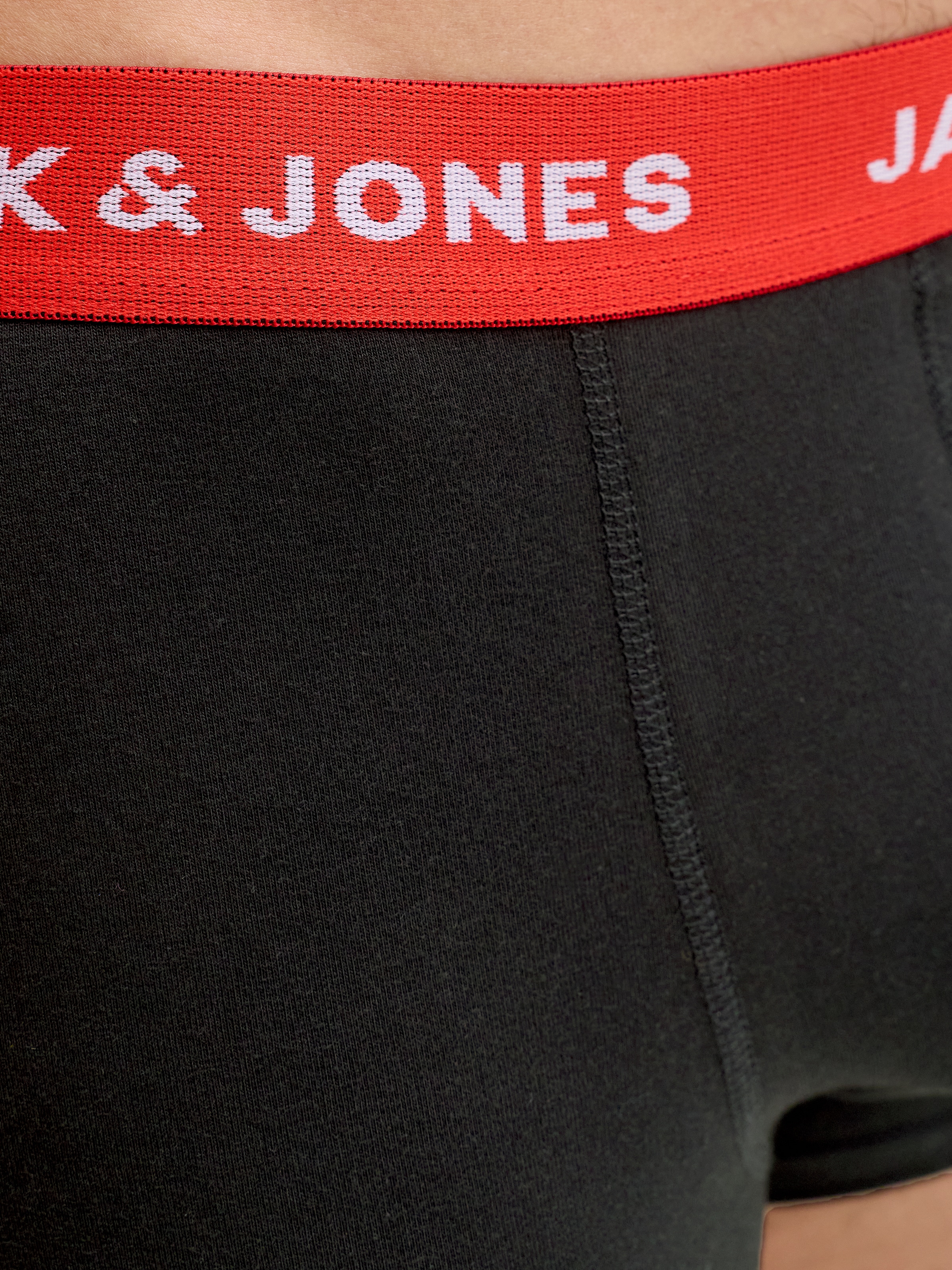 Jack & Jones Boxer »JACHUEY im Fünferpack mit toniger Naht und elastischem Bund« Packung, 5er-Pack, 5 Stk. unifarben, modisch, eng anliegend, Baumwollmischung