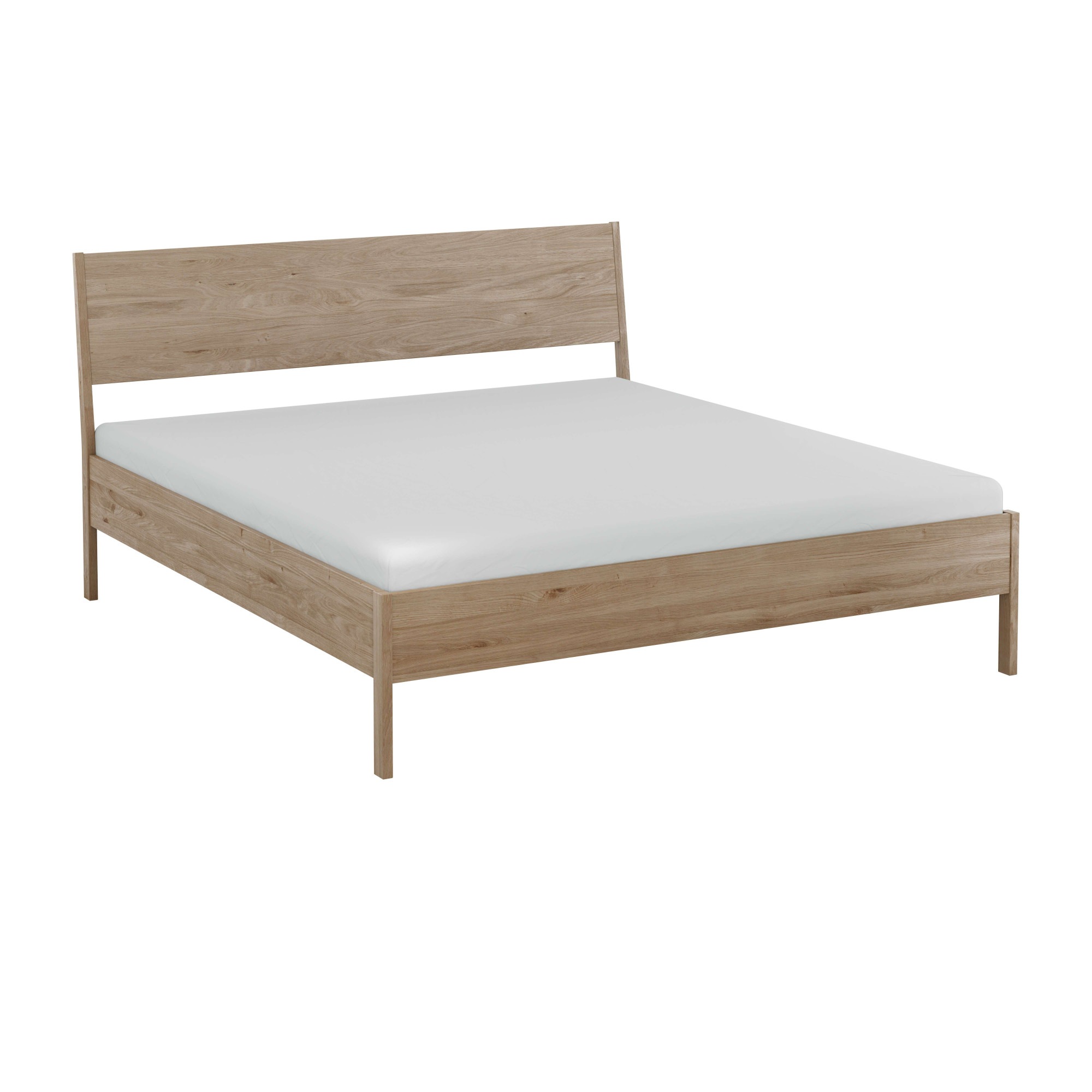 Home affaire Lit »Nord, Bettgestell, Eichefurnier« skandinavisches und minimalistisches Design, natürliche Eleganz