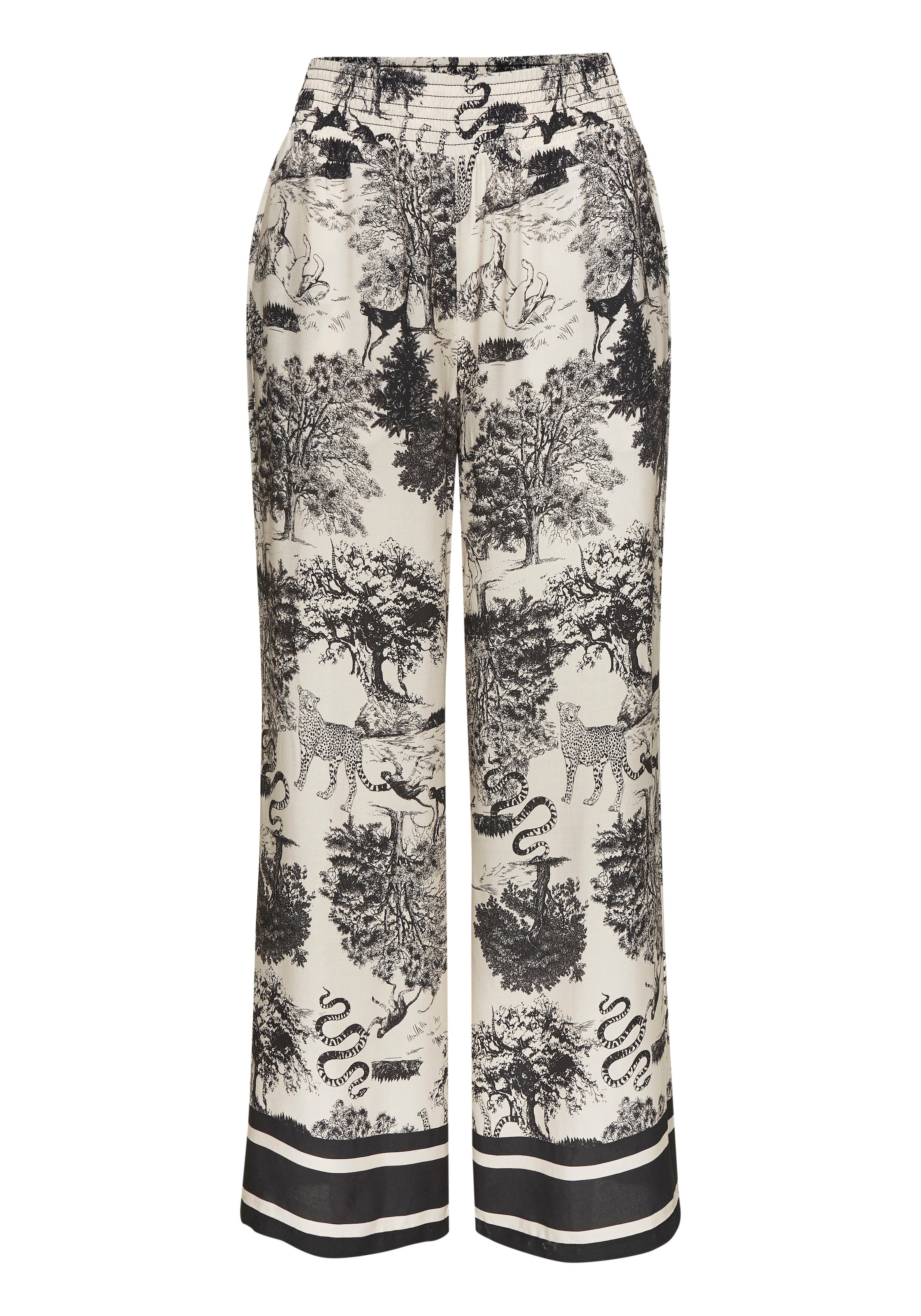 LASCANA Pantalon palazzo  mit Alloverprint, Schlupfhose, Sommerhose, modisch