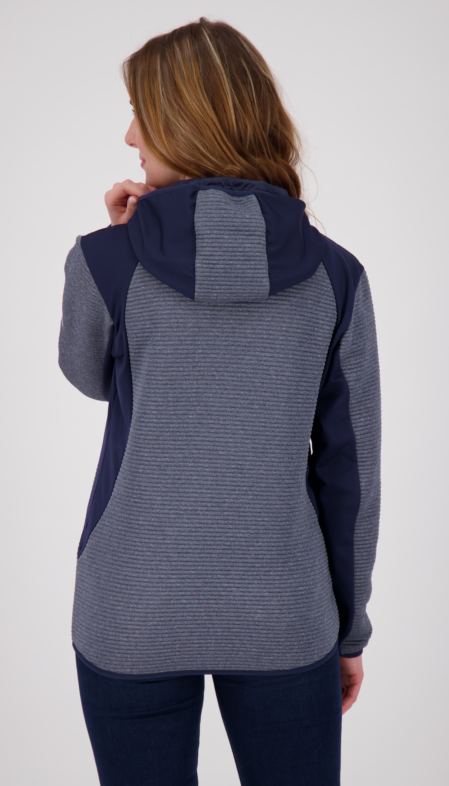 DEPROC Active Strickfleecejacke »ELM WOMEN« mit Kapuze auch in Grossen Grössen erhältlich