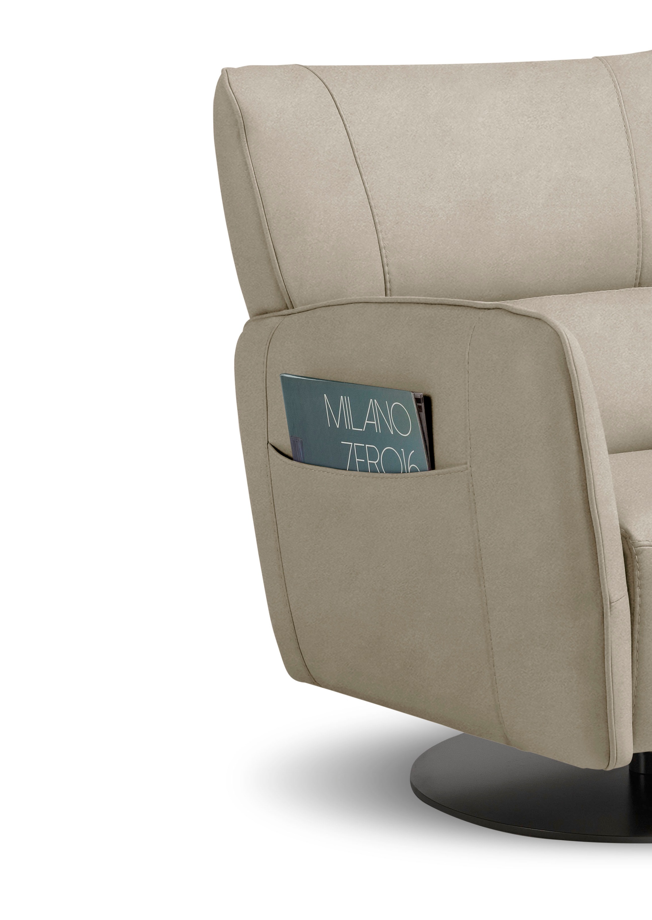 Egoitaliano Fauteuil »Honey« inkl. seitlicher Einstecktasche, drehbar und mit Wipp-Funktion