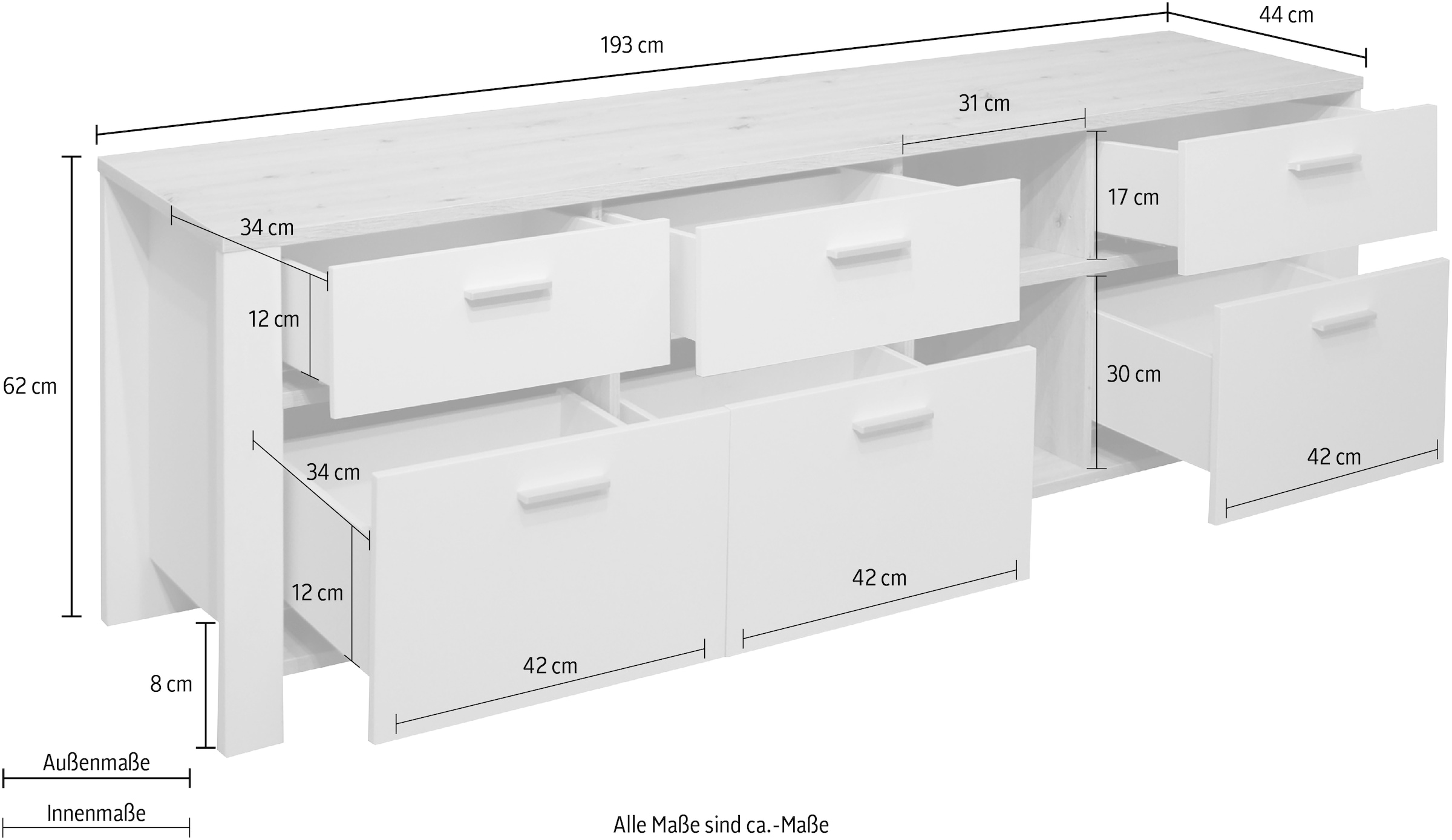 Mäusbacher Table basse »Nele« Breite 193 cm