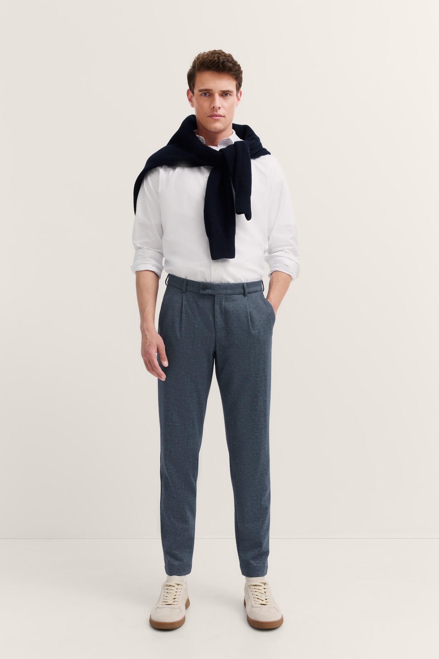 bugatti Bundfaltenhose »Tapered Fit«  mit Flexcity Jersey Stretch