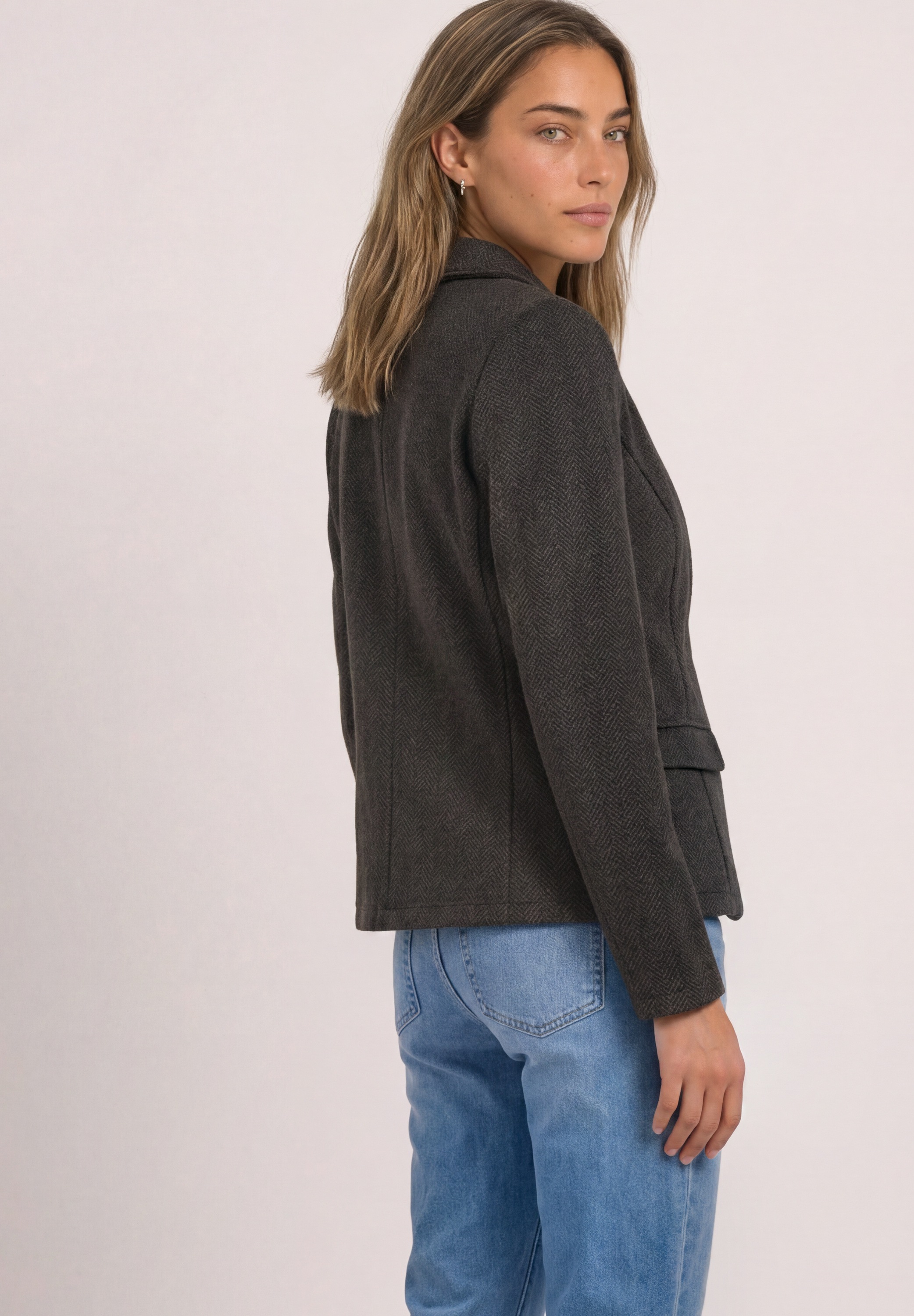 STREET ONE Veste blazer avec col à revers et motif