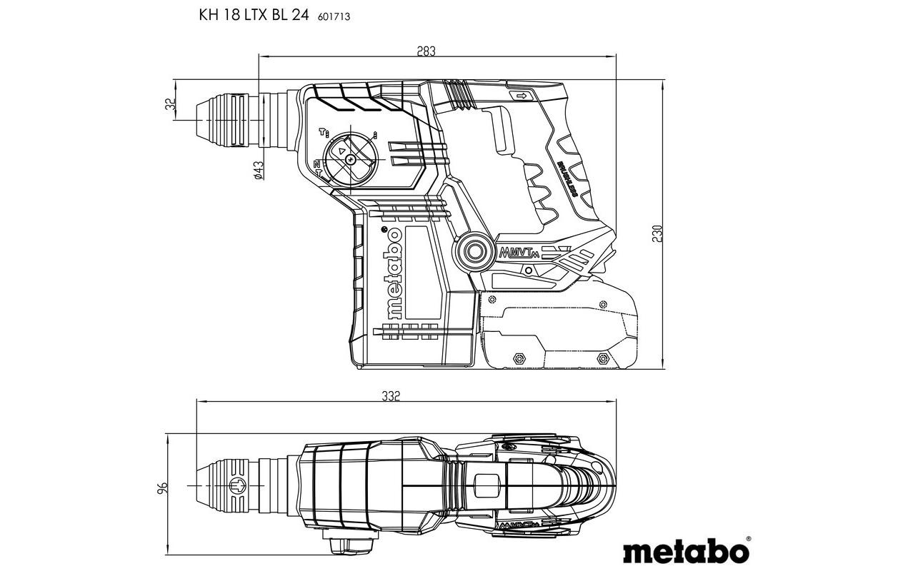 metabo Akku-Meisselhammer »KH 18 LTX BL 24 18 V, Solo«