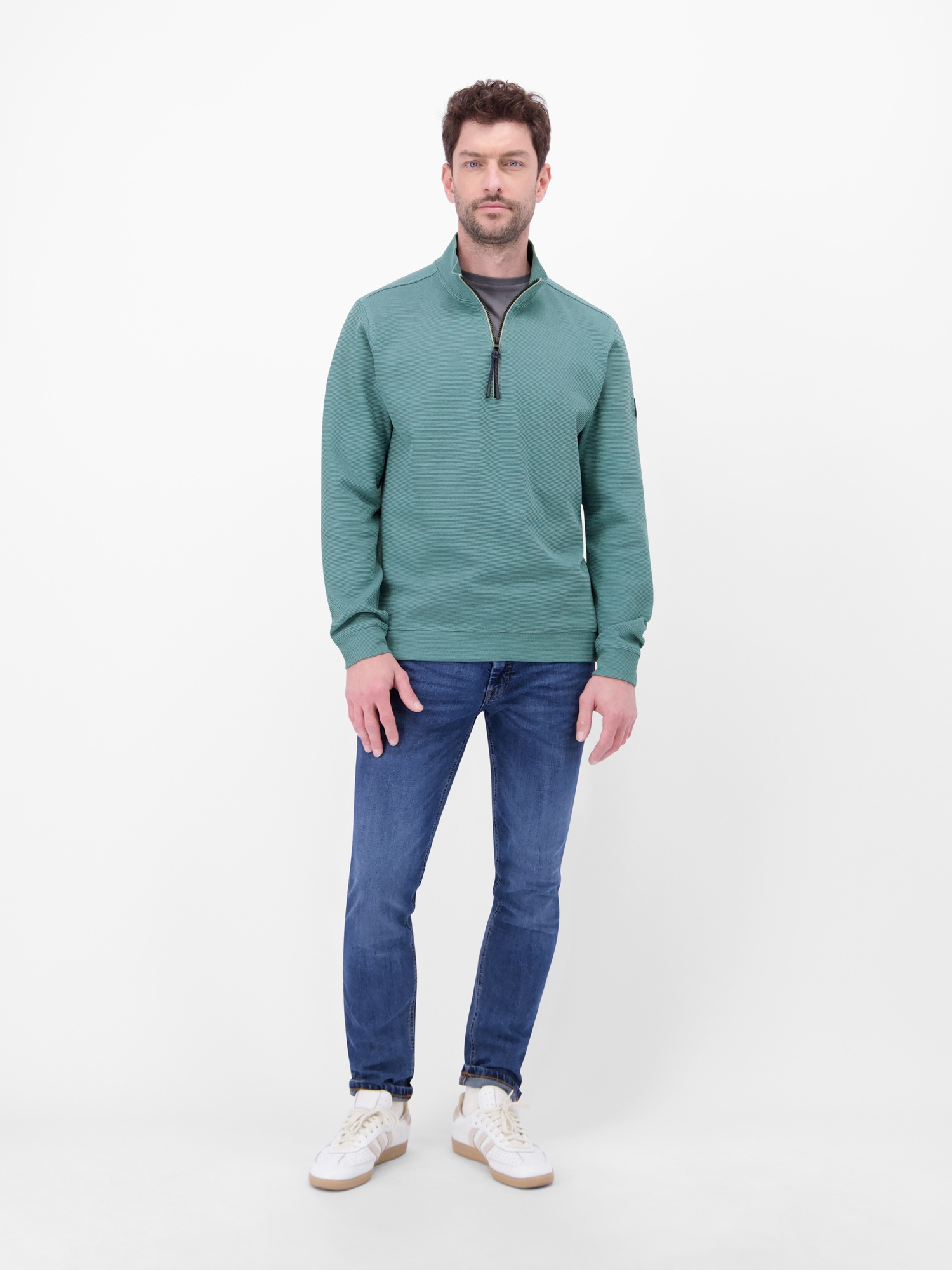 LERROS Sweatshirt »Troyer in hochwertiger Sweatqualität«, Hochwertige Qualität für den Alltag, Regular Fit, Einfarbig
