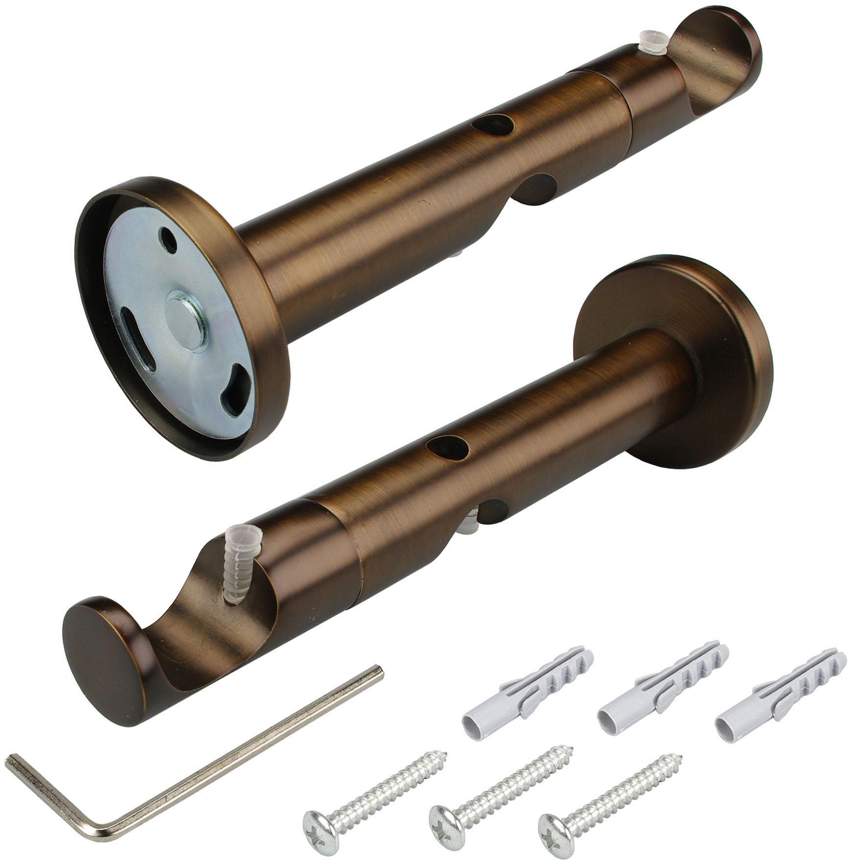 Liedeco Gardinenstange »CELKEGEL01SG2L« Ø 25 mm 2 läufig-läufig Fixmass 2-läufig im Fixmass Ø 25 mm
