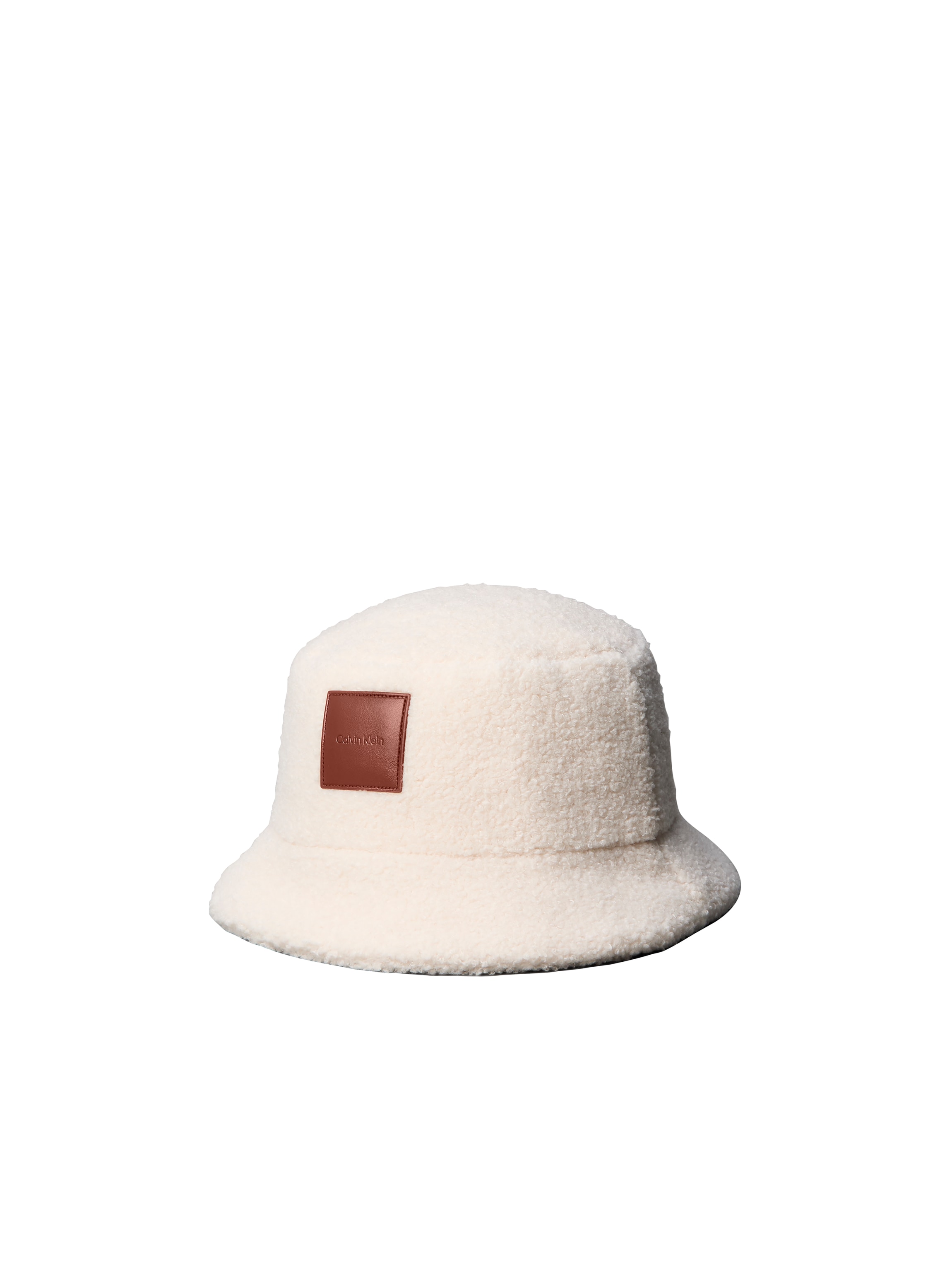 Calvin Klein Chapeau de pêcheur »ALL-OVER SHERPA PATCH BUCKET« Coupe régulière avec imitation fourrure