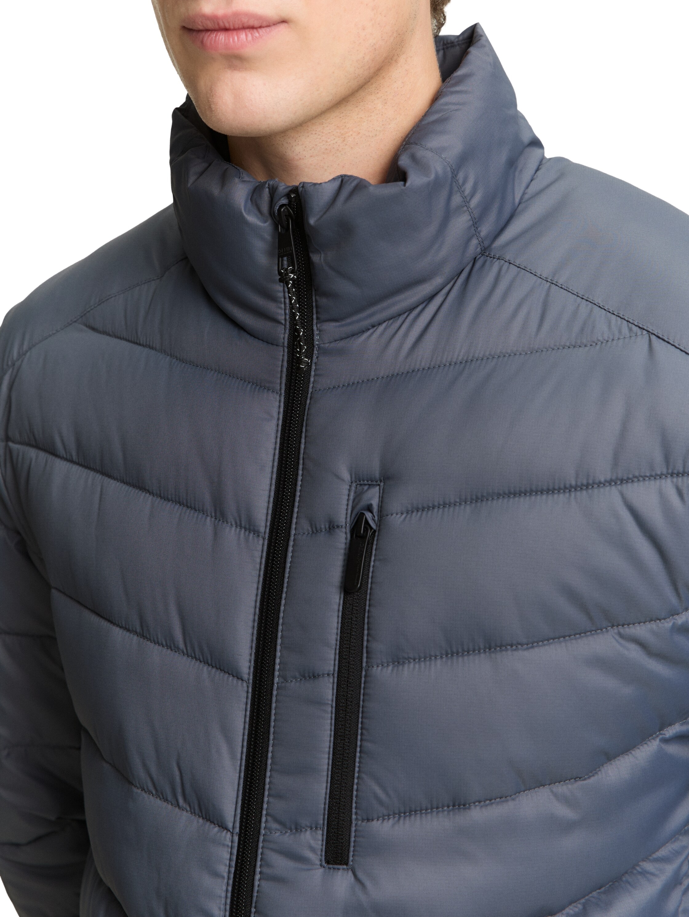 TOM TAILOR Denim Veste matelassée ohne Kapuze mit Stehkragen