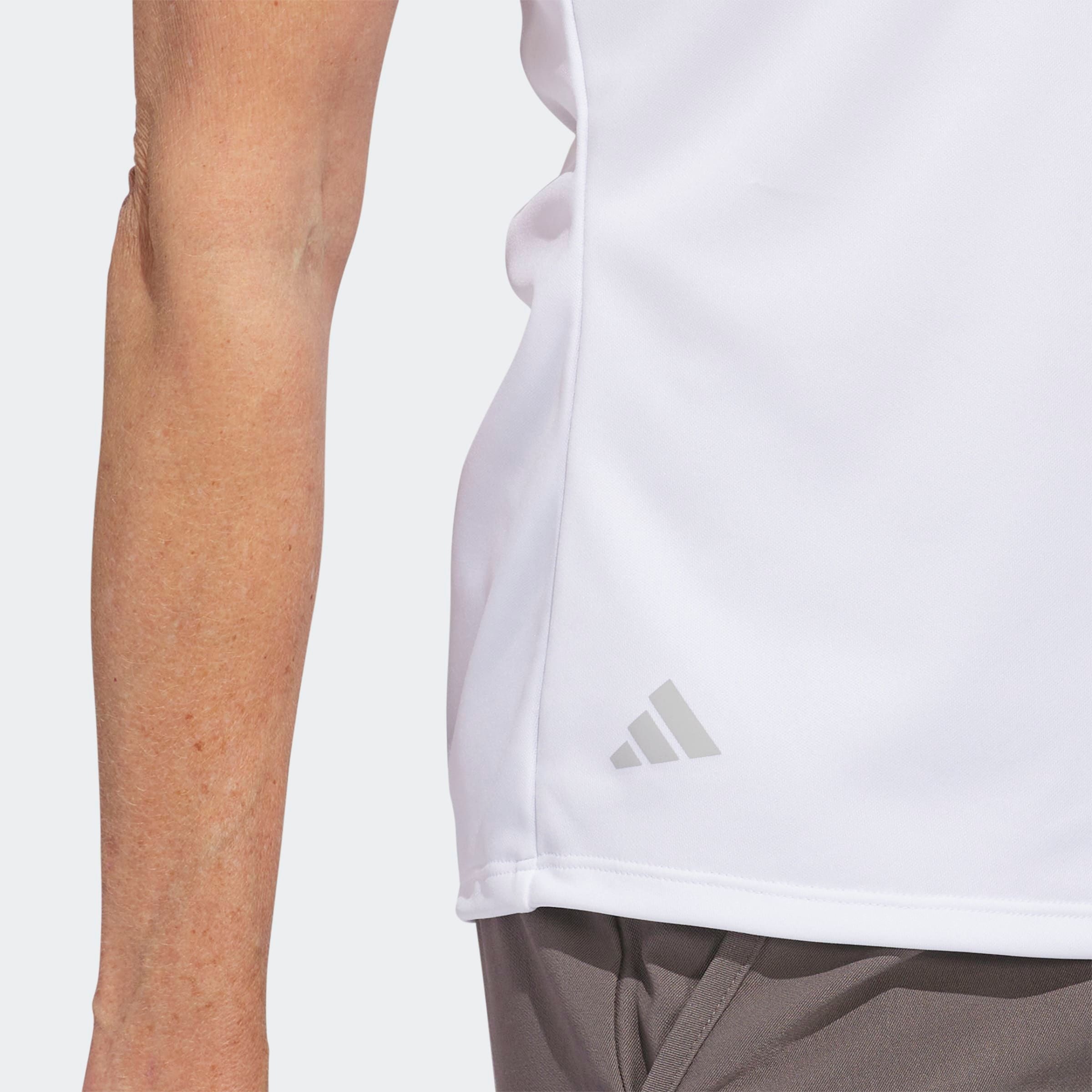 adidas Performance Polo »SOLID PERFORMANCE SLEEVE FÜR DAMEN« mit Druckknopfverschluss, aus Polyester, leichtes Pikeematerial