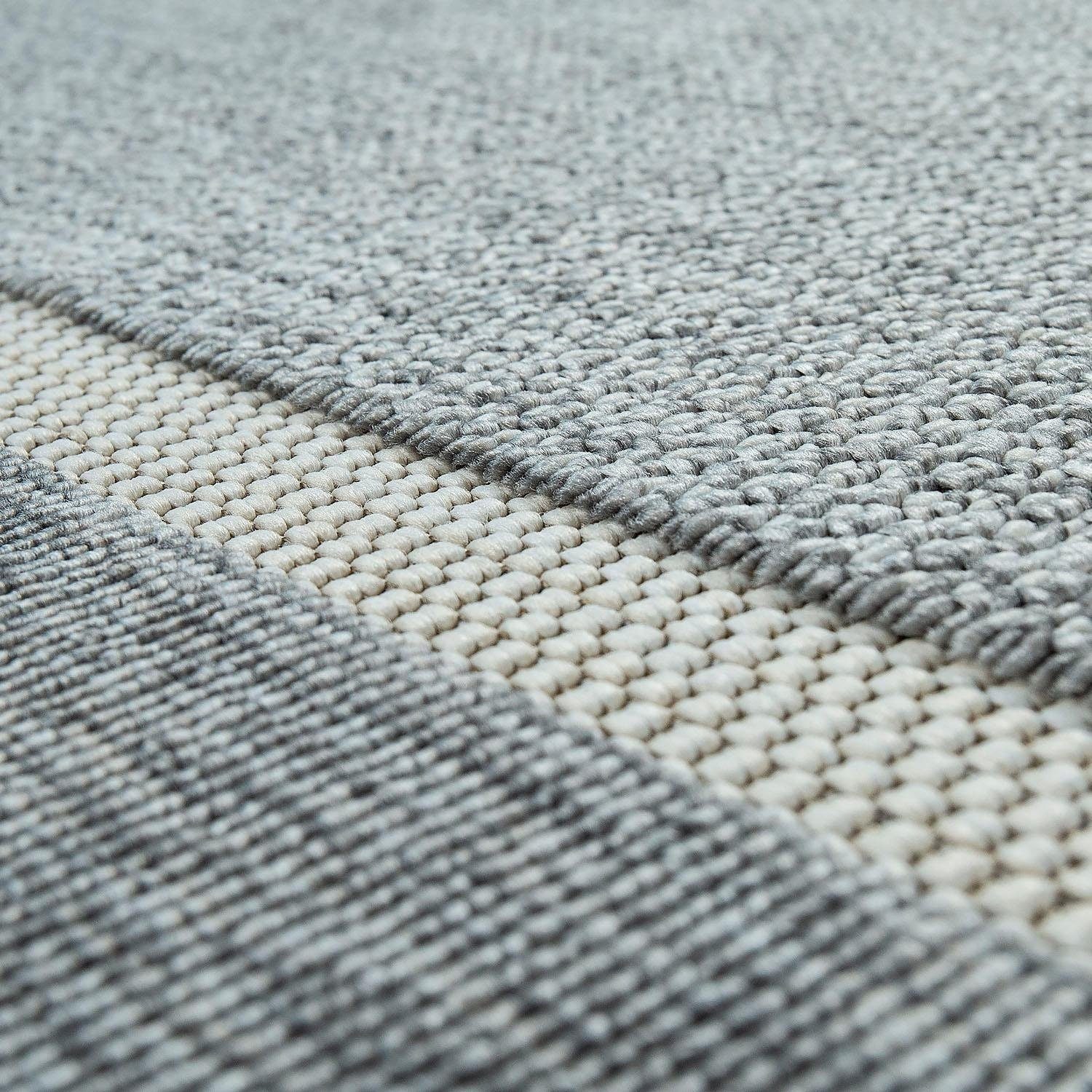 Paco Home Teppich »Brugge 225« rechteckig 4 mm Höhe Flachgewebe, mit Bordüre, In- und Outdoor geeignet, Wohnzimmer