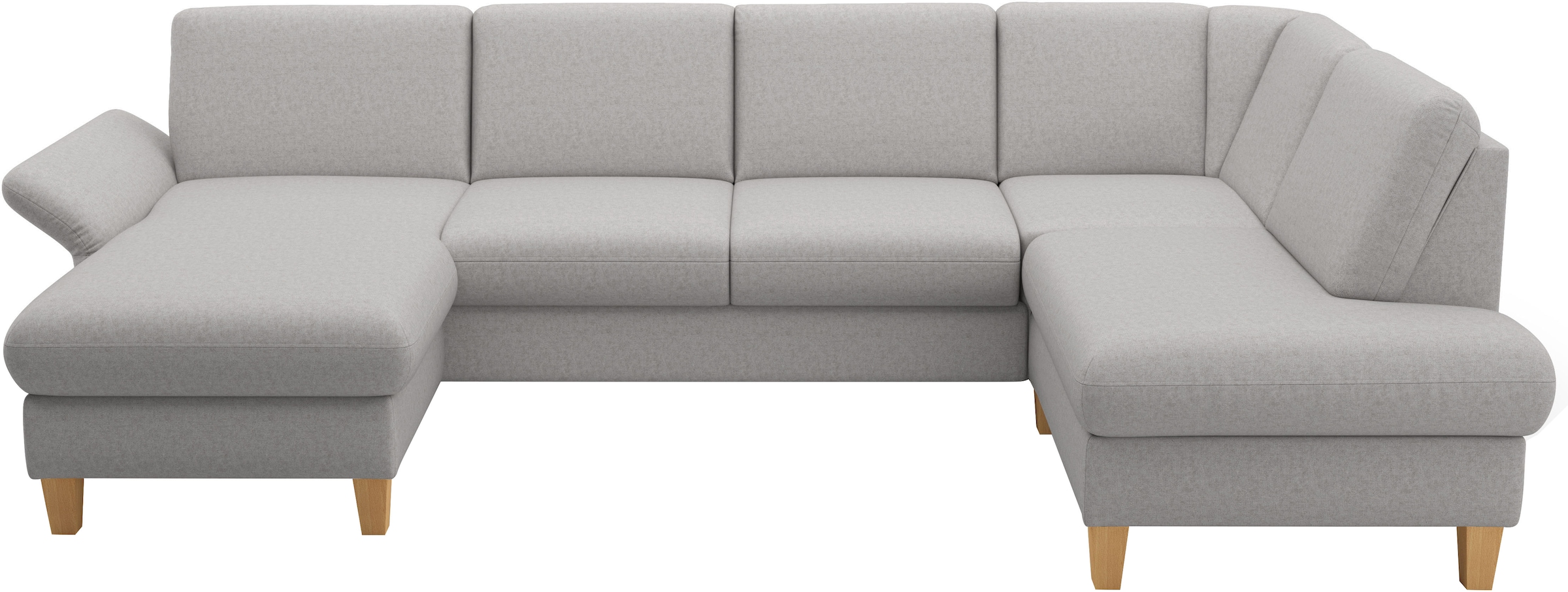 Home affaire Wohnlandschaft »Rochelle, U-Form« optional mit Armteilverstellung, mit Bettfunktion & Bettkasten