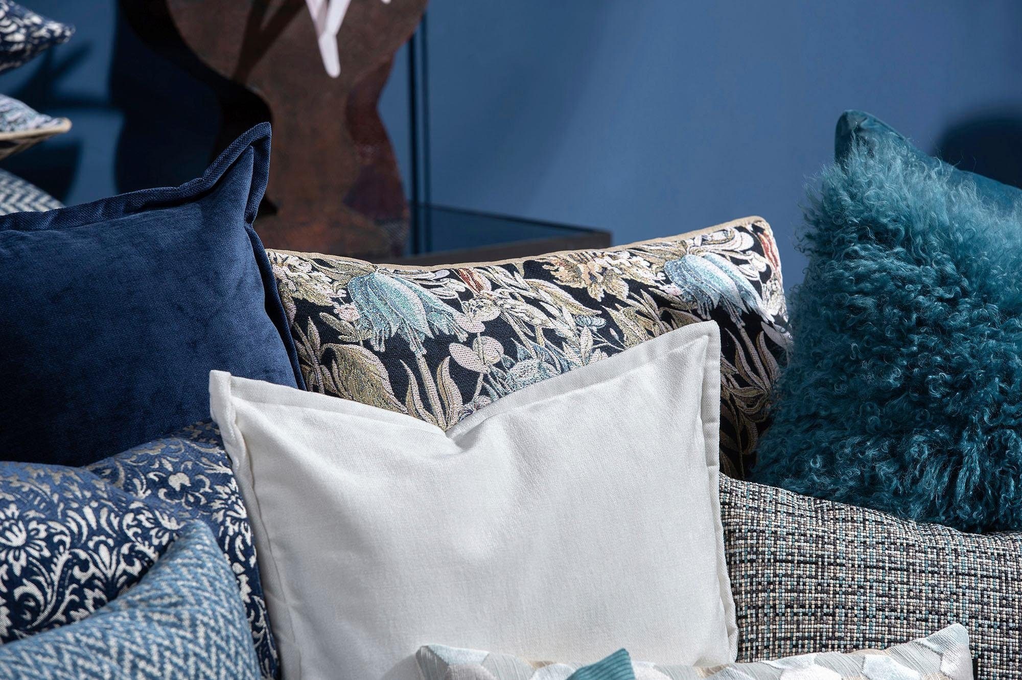 H.O.C.K. Dekokissen »Bizantina« mit spürbar weicher Oberfläche, Kissenhülle mit Füllung, 1 Stück