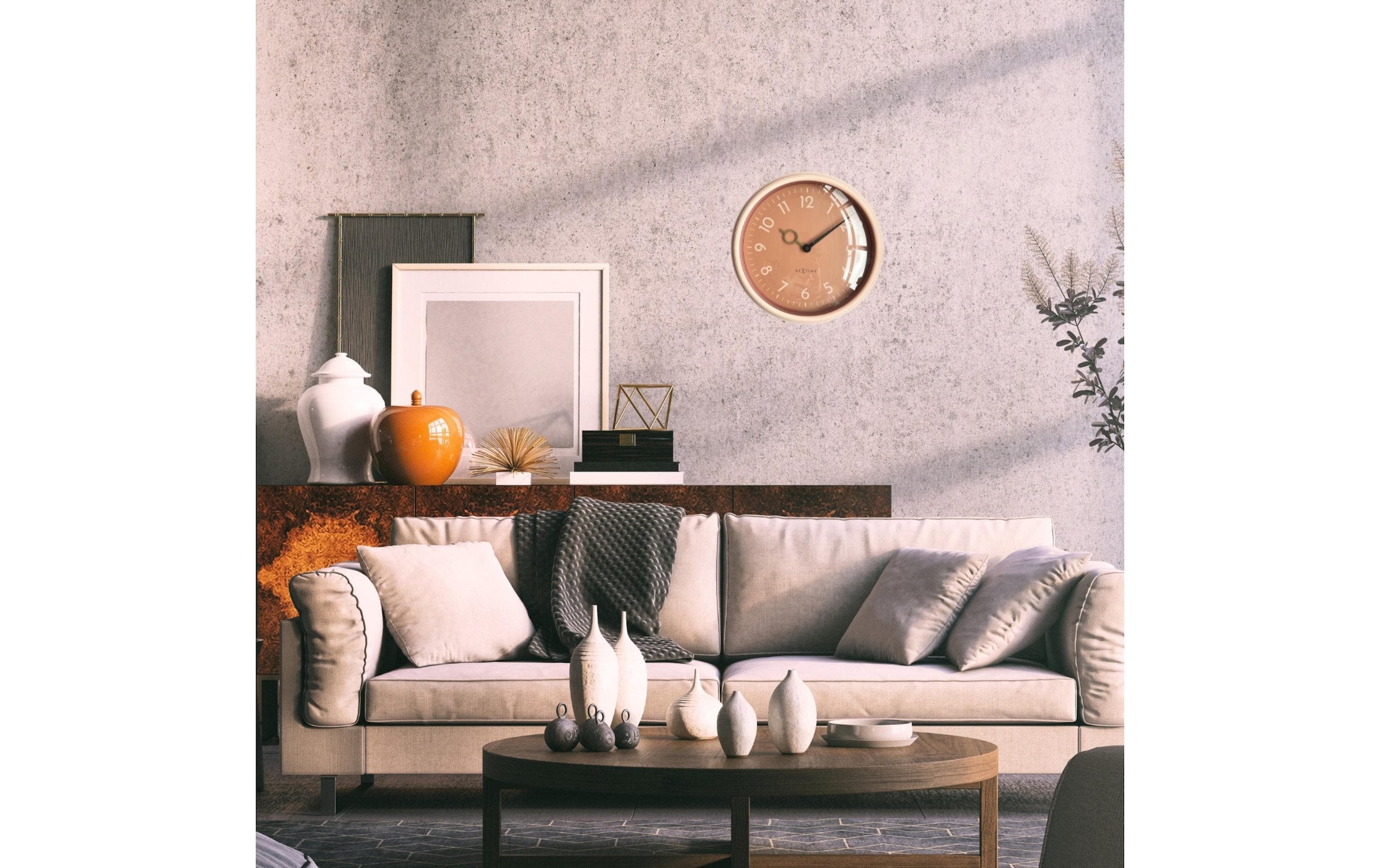 NEXTIME Horloge murale »Golden Hour«