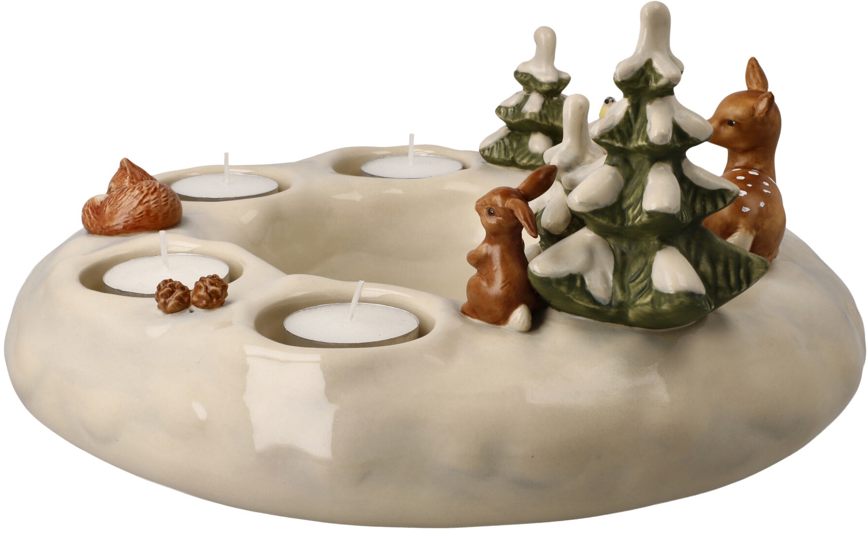 Goebel Adventsleuchter »Winterwald, Weihnachtsdeko« Adventskranz, Steingut