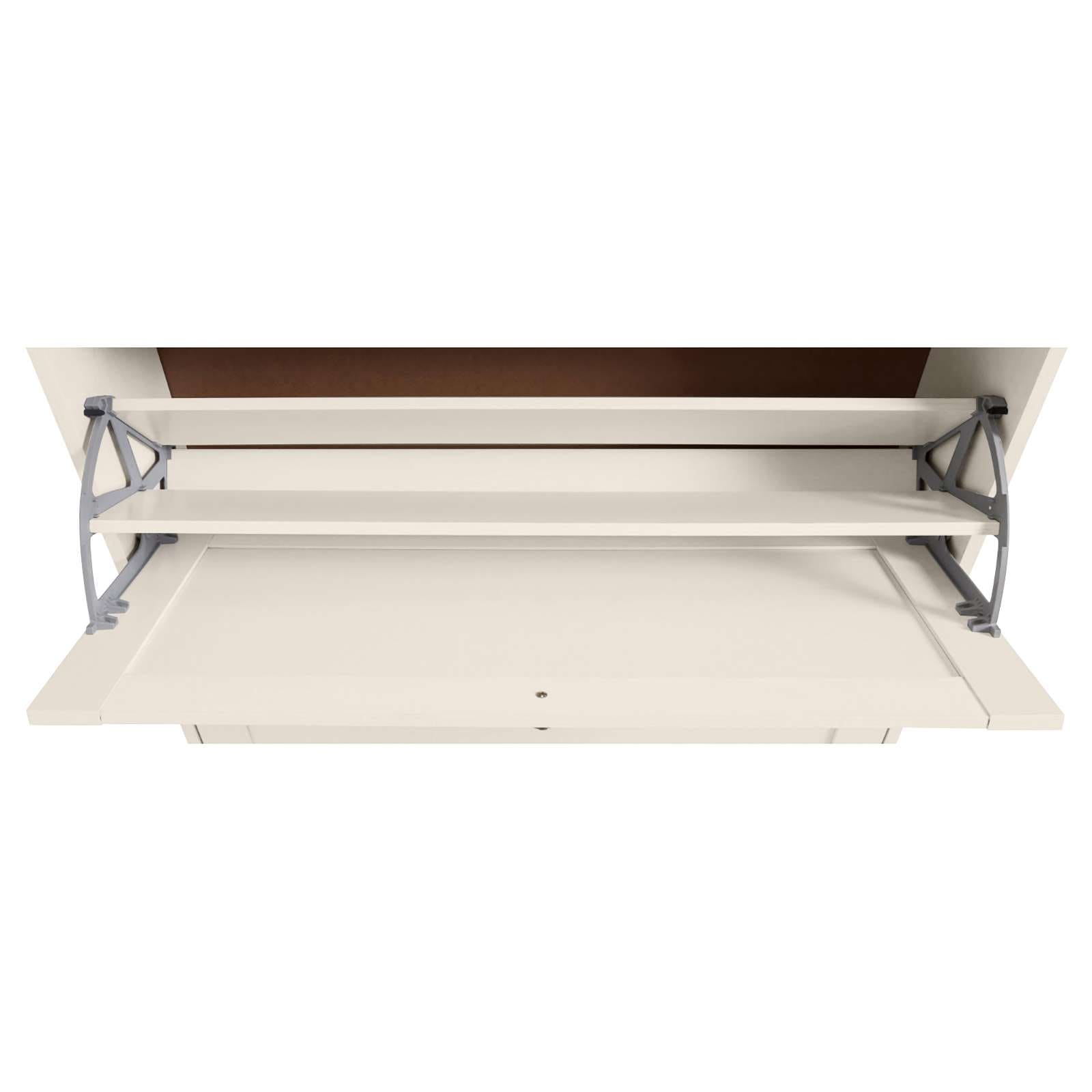 GOODproduct Armoire à chaussures »Heide« Largeur 90cm, avec tiroir, 2 abattants et façade facettée, hauteur 103cm