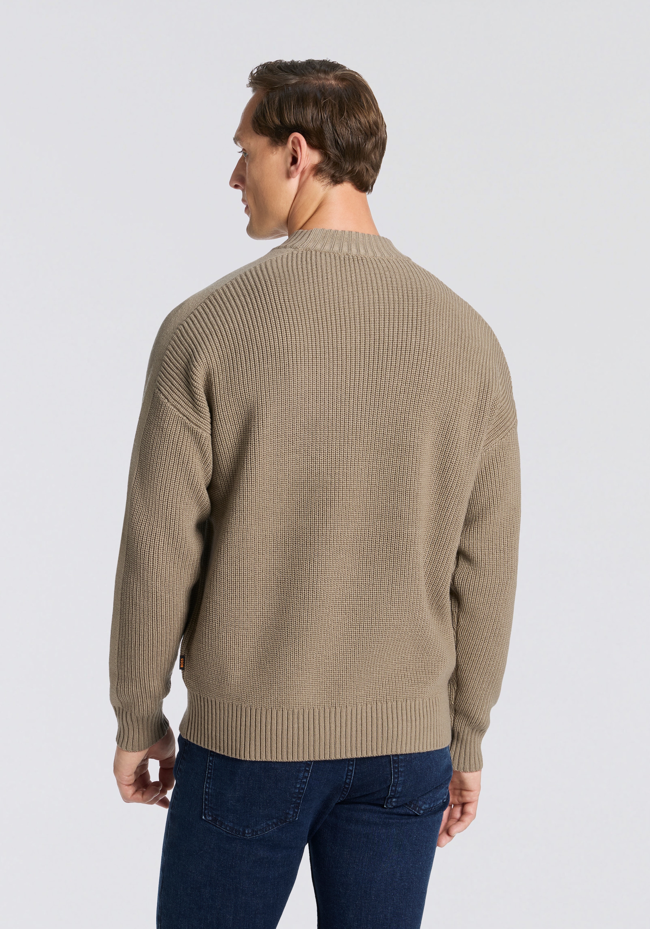 BOSS ORANGE Pull en tricot »Andern« Rundhalsausschnitt, relaxed fit, Strickmix